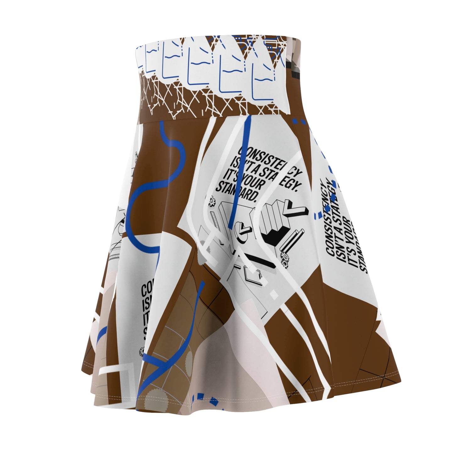 Chic Women's Skater Skirt, Stylish Fashion Skirt, Trendy Casual Skirt, Graphic Print Skater, Unique Summer Outfit