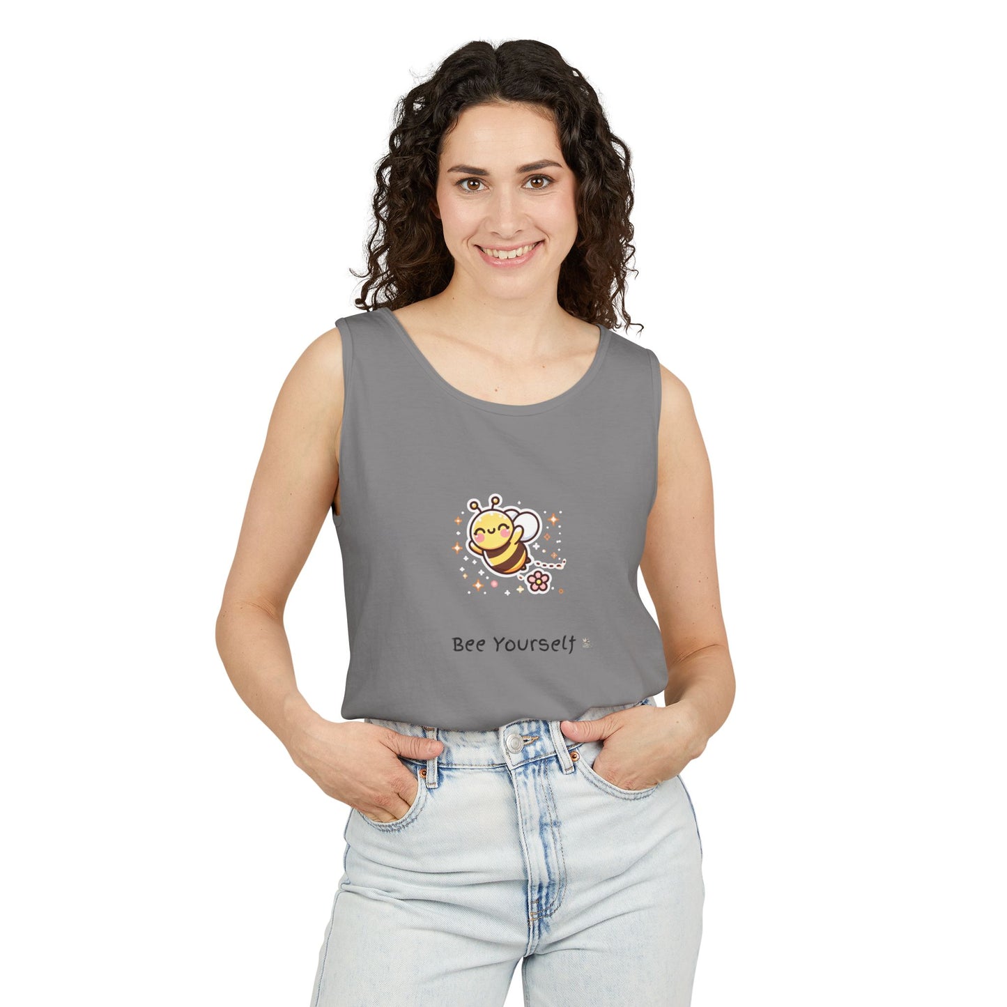 Bee Yourself Tank Top, Cute Bee Apparel, Summer Fashion, Unisex Summer Top, Gift for Nature Lovers, Bee Enthusiast Tank