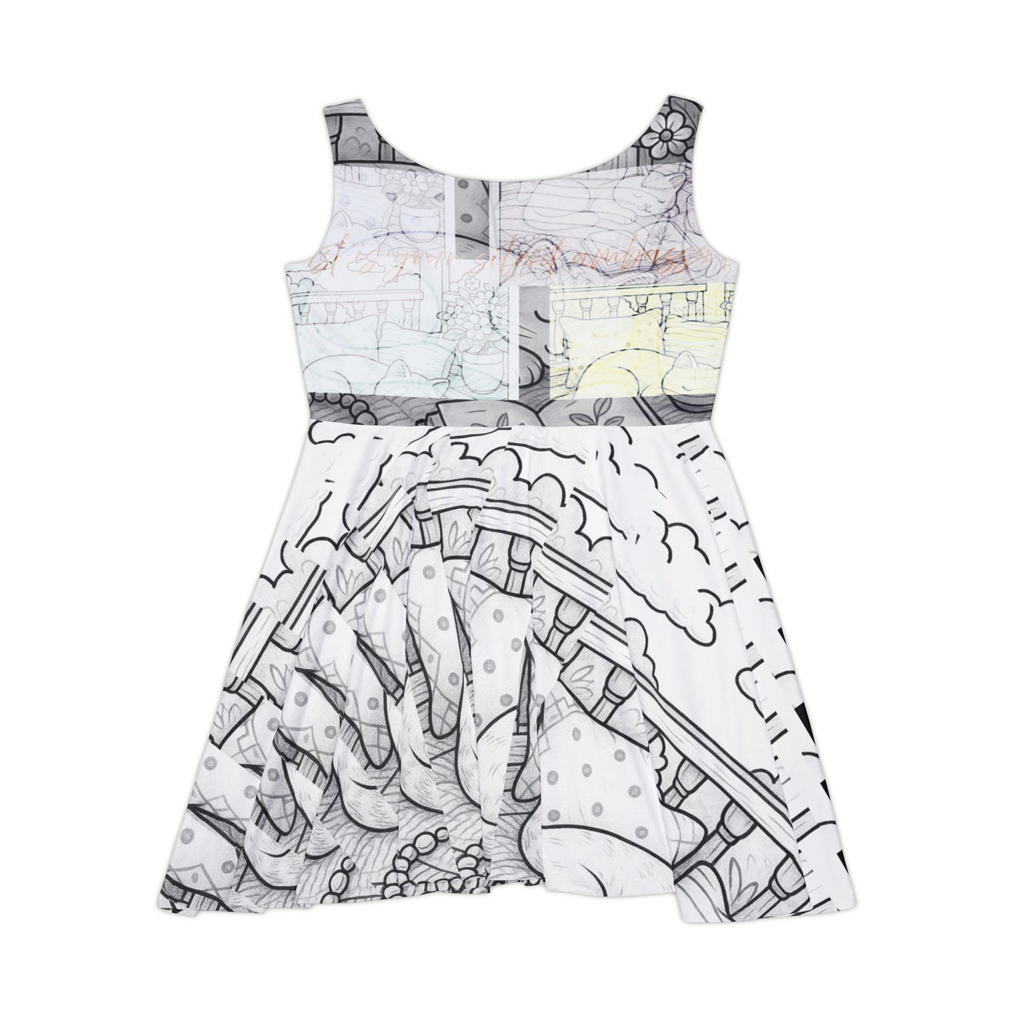 Colorful Women's Skater Dress, AOP Art, Casual Summer Dress, Unique Fashion, Gift for Her