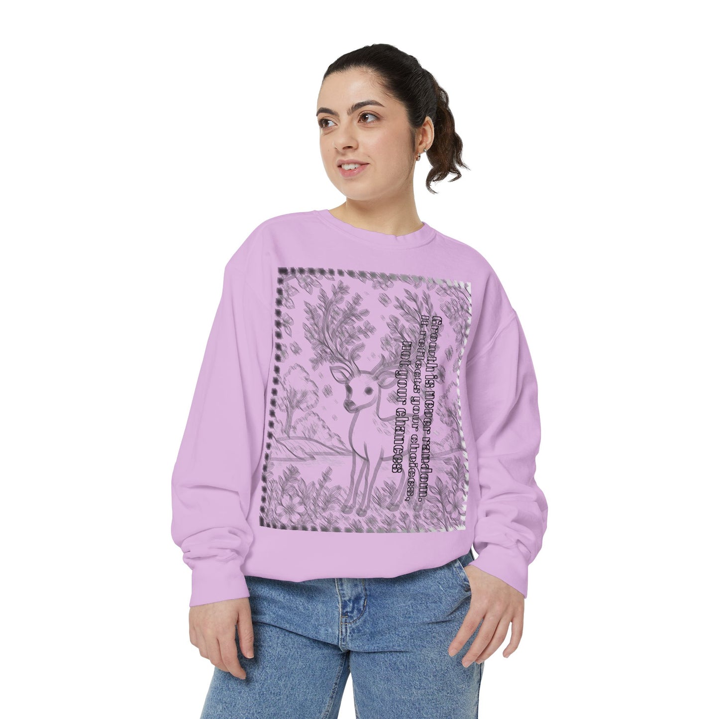 Stylish Unisex Sweatshirt with Deer Design, Cozy Autumn Loungewear, Gift for Him/Her, Perfect for Holidays, Nature Lovers