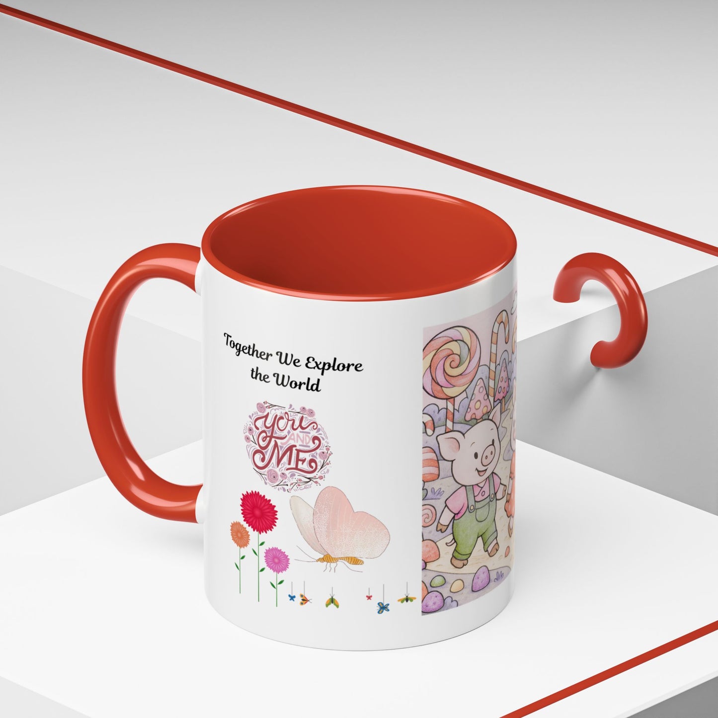 Cute Illustrative Coffee Mug for Kids, Whimsical Pig Design, Perfect Gift for Birthdays, Holidays, Tea Lovers, Home Decor