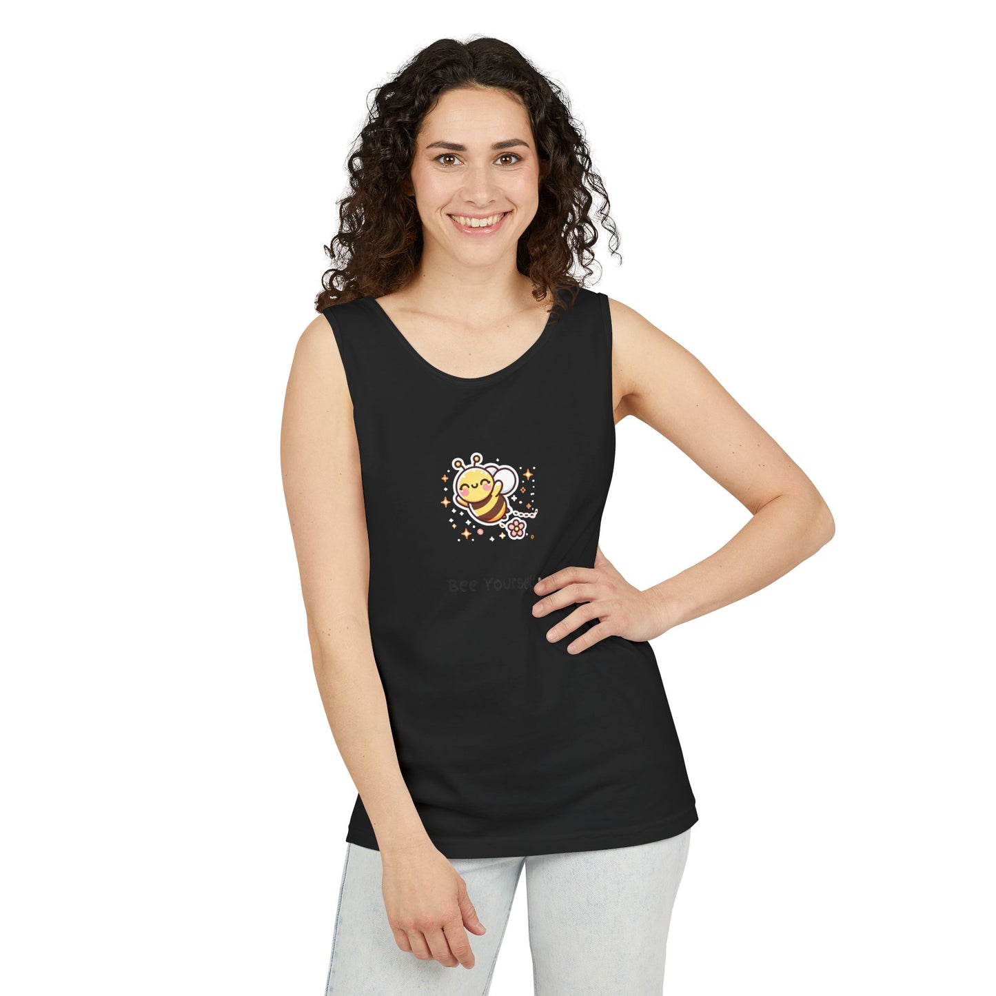 Bee Yourself Tank Top, Cute Bee Apparel, Summer Fashion, Unisex Summer Top, Gift for Nature Lovers, Bee Enthusiast Tank