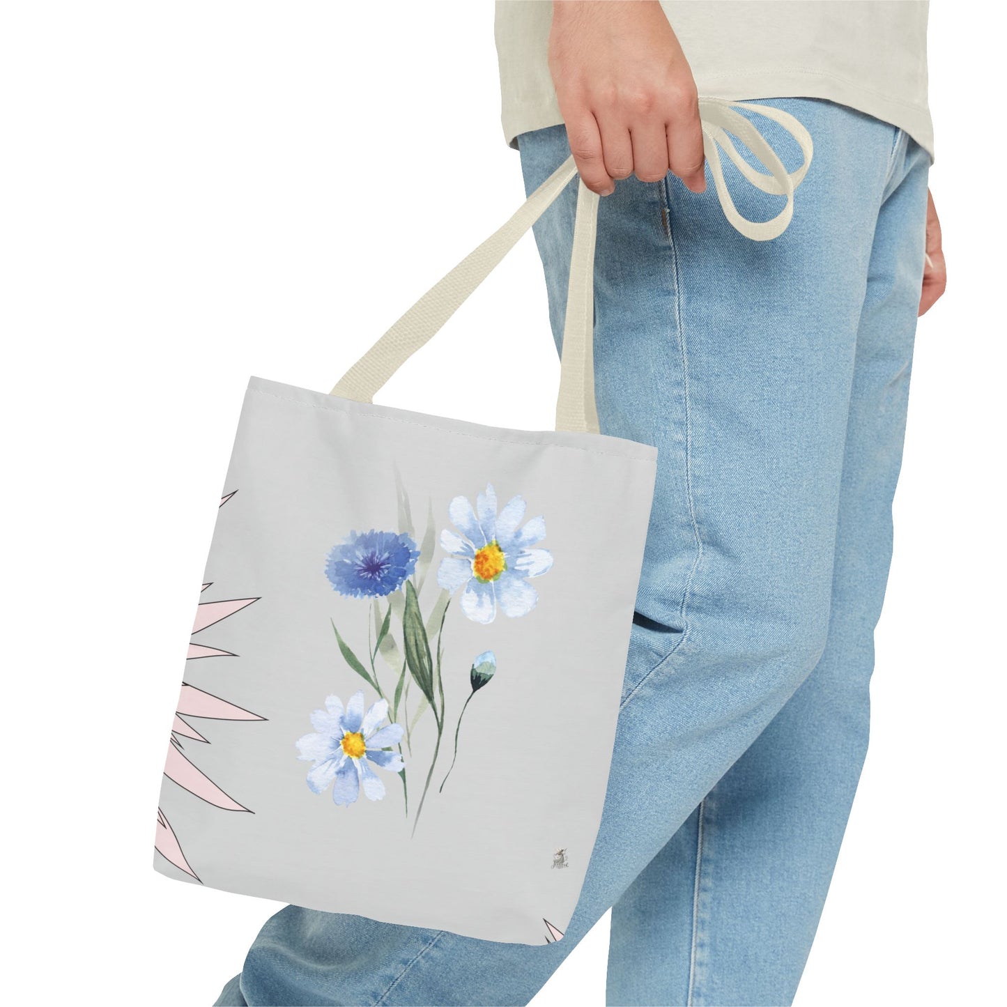 Charming Floral & Cute Bird Tote Bag, Eco-Friendly Shopping Bag, Great for Casual Outings, Gifts for Nature Lovers, Spring Accessories
