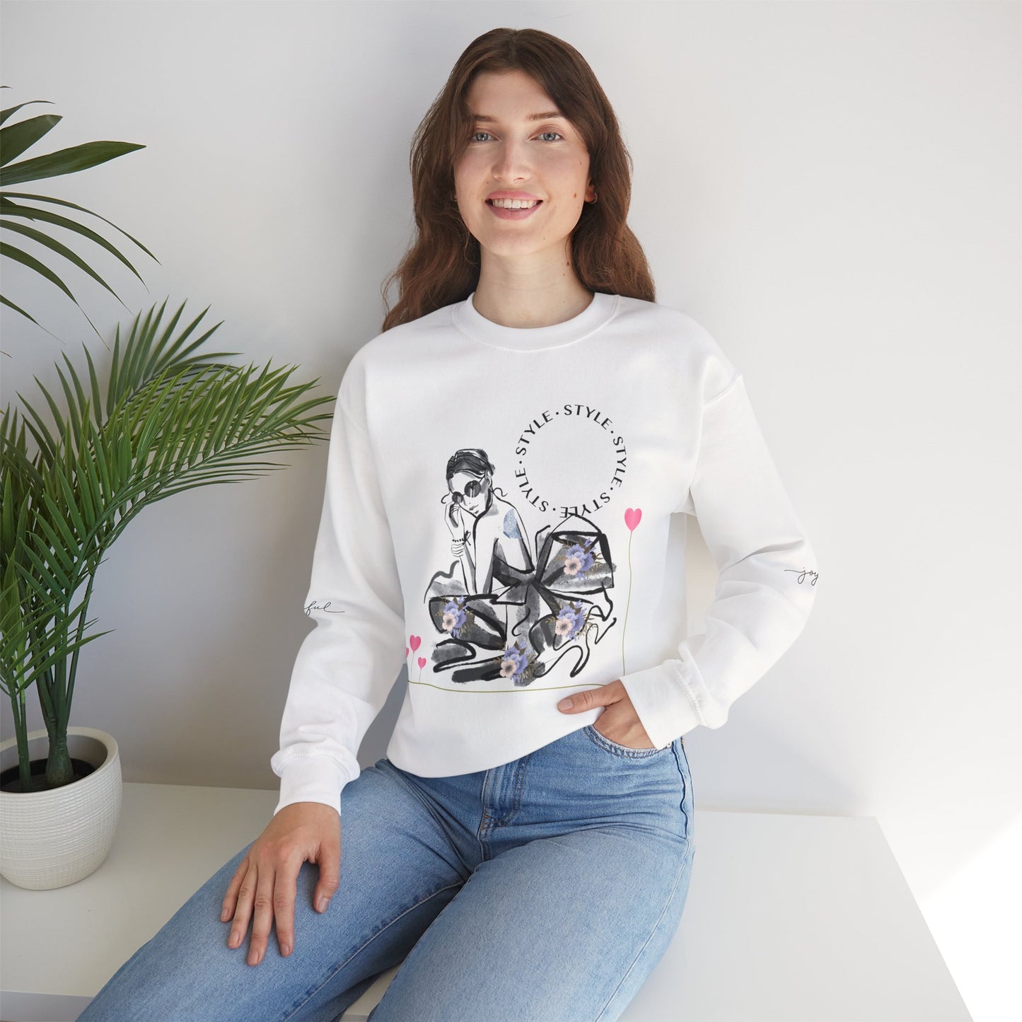 Chic Fashionista Crewneck Sweatshirt, Cozy Gift for Her, Perfect for Fashion Lovers, Trendy Sweatshirt, Stylish Casual Wear