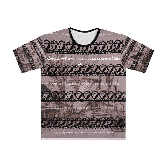 Artistic Affirmation T-Shirt, Inspirational Tee, AOP Graphic Shirt, Unique Men's Fashion, Motivational Top, Casual Wear