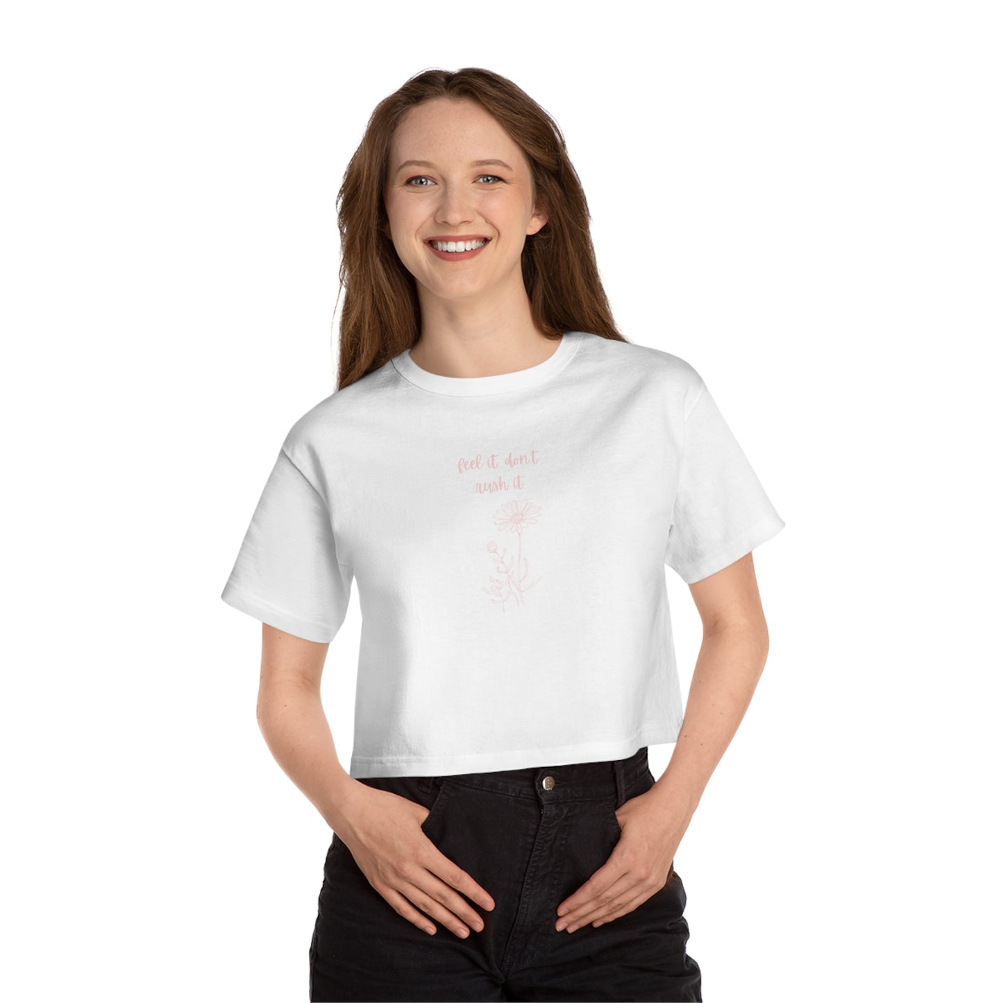 Feminine Cropped T-Shirt with Botanical Design, Relaxed Fit Top for Casual Outings, Summer Style, Gift for Her, Floral Graphic Tee
