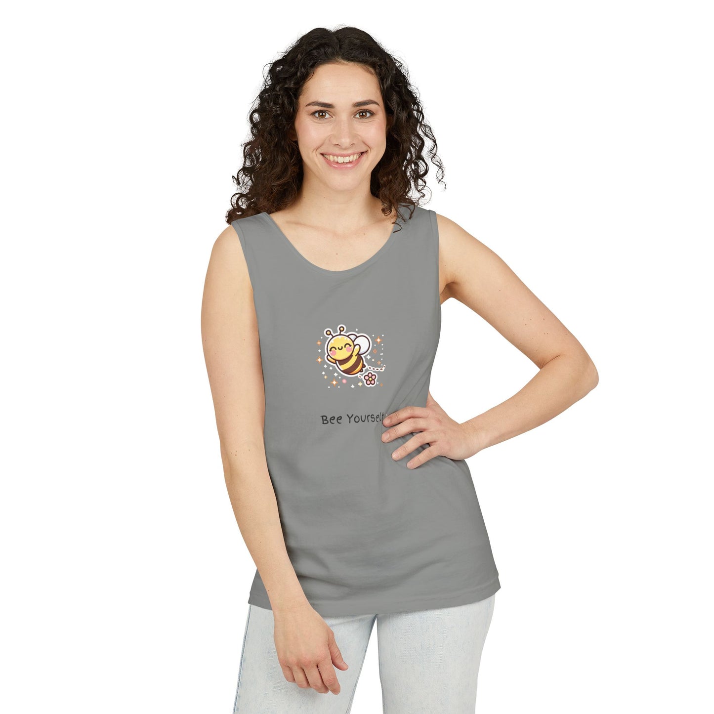 Bee Yourself Tank Top, Cute Bee Apparel, Summer Fashion, Unisex Summer Top, Gift for Nature Lovers, Bee Enthusiast Tank