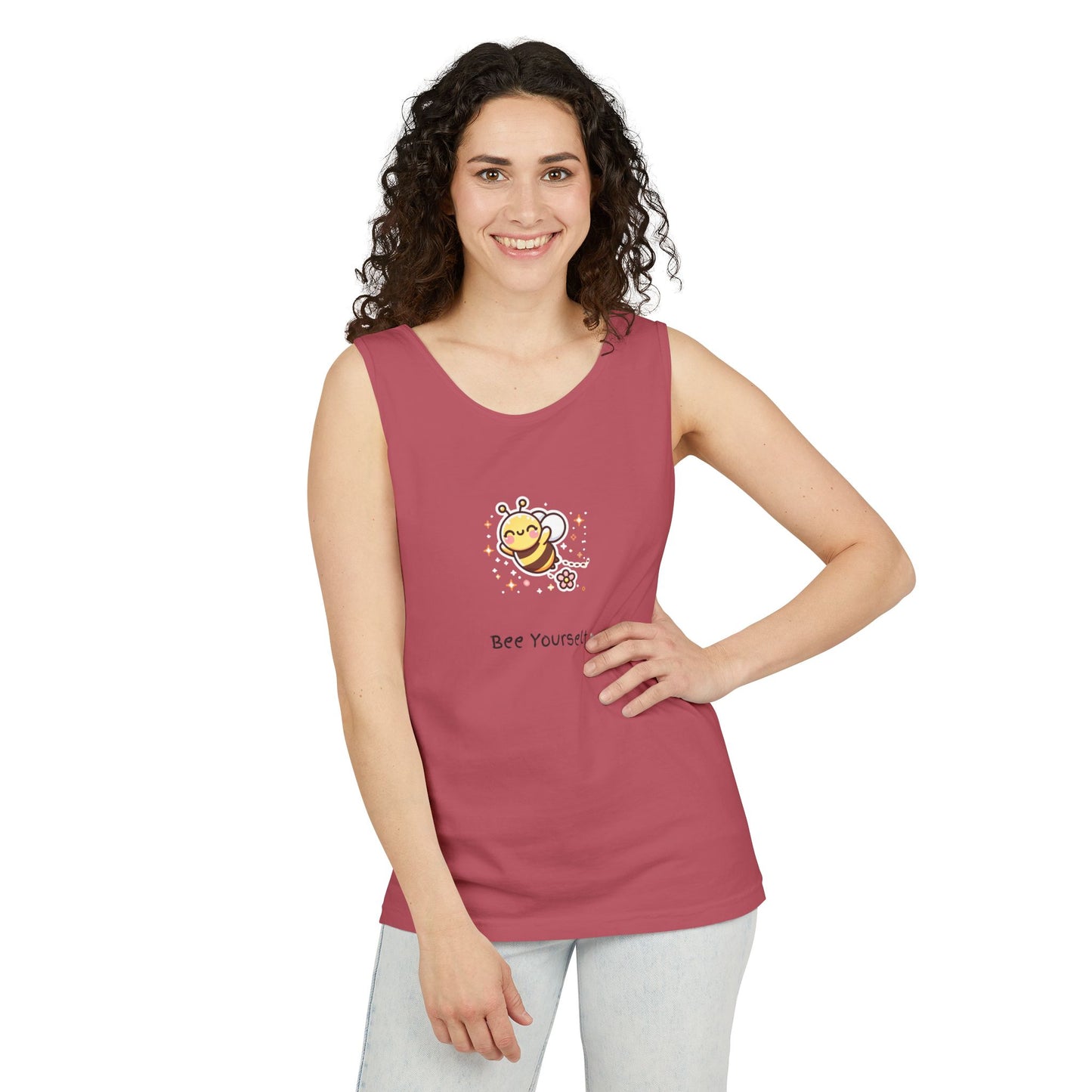 Bee Yourself Tank Top, Cute Bee Apparel, Summer Fashion, Unisex Summer Top, Gift for Nature Lovers, Bee Enthusiast Tank