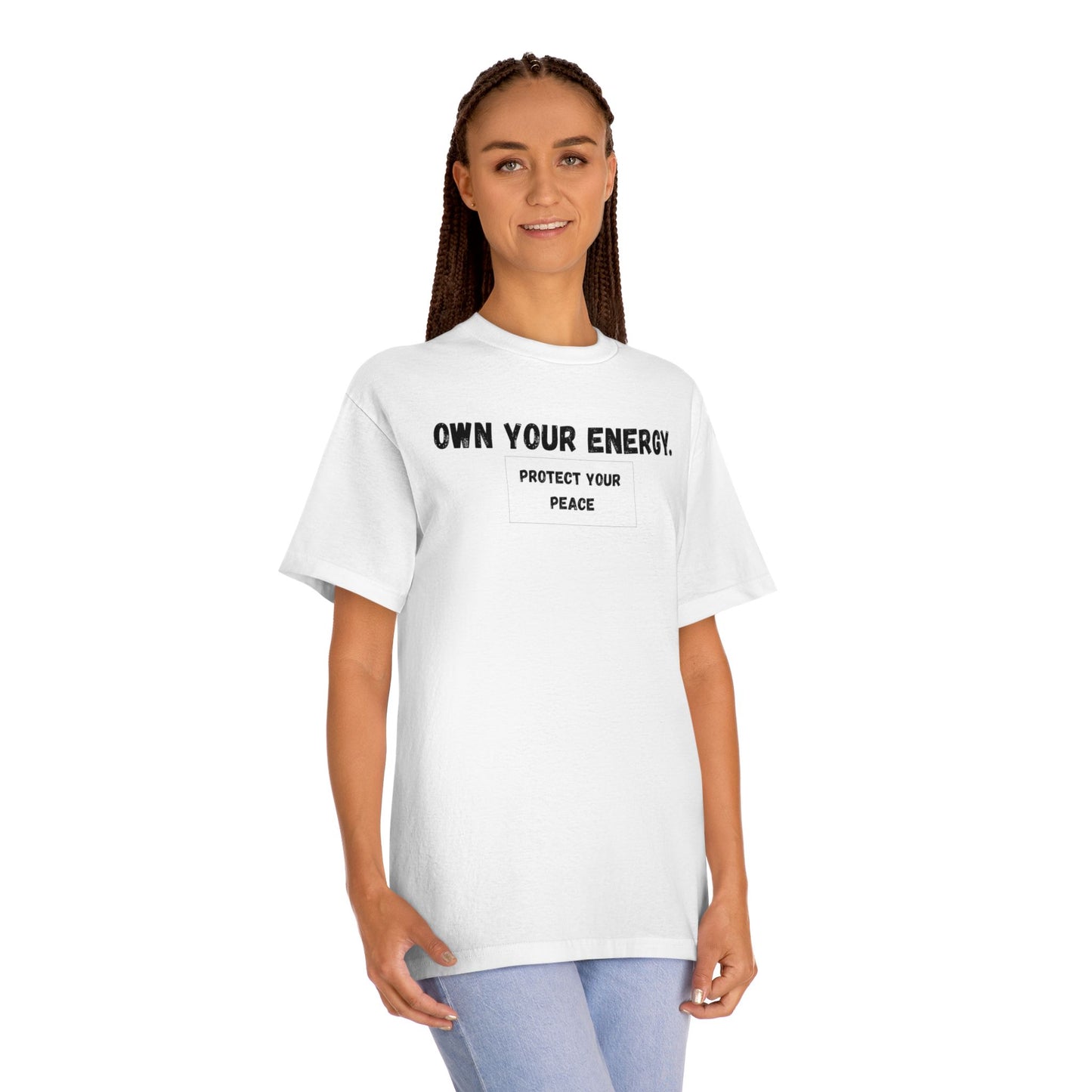 Own Your Energy Unisex Classic Tee - Protect Your Peace, Motivational T-Shirt, Inspirational Gift, Relaxation Fashion, Casual Everyday Wear