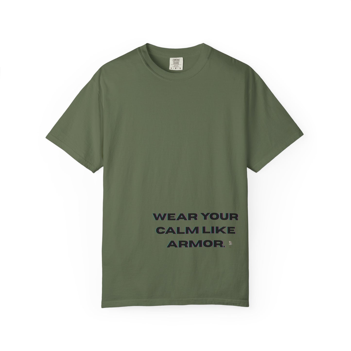 Calm Armor T-Shirt - Unisex Garment-Dyed Tee, Motivational Quote Shirt, Relaxed Fit Casual Wear, Mindfulness Apparel, Gift for Stress Relief