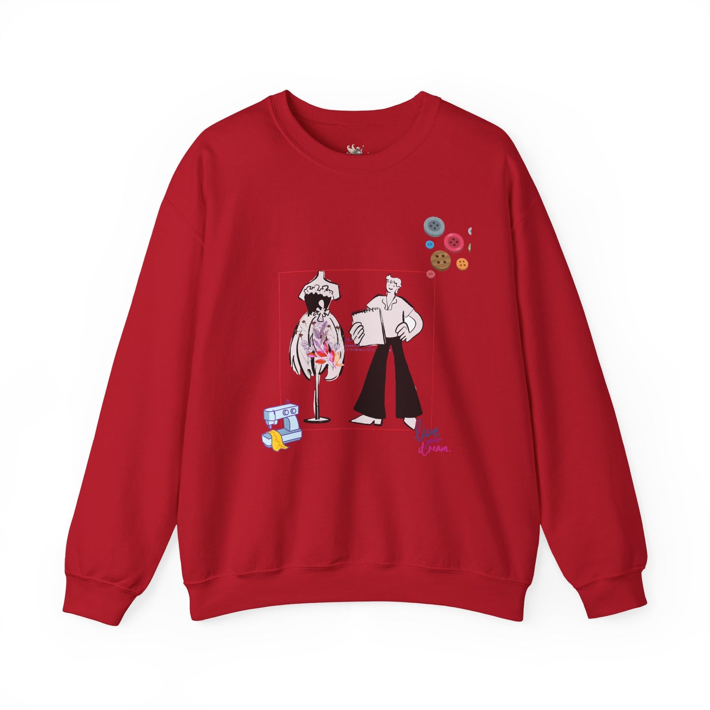 Chic Artistic Crewneck Sweatshirt - Unique Graphic Art, Cozy Gift for Art Lovers, Stylish Layering for Any Occasion, Trendy Sweatshirt