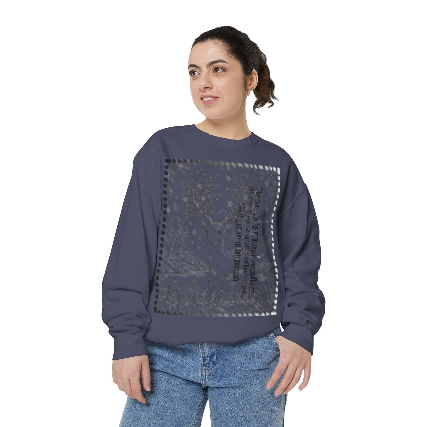 Stylish Unisex Sweatshirt with Deer Design, Cozy Autumn Loungewear, Gift for Him/Her, Perfect for Holidays, Nature Lovers