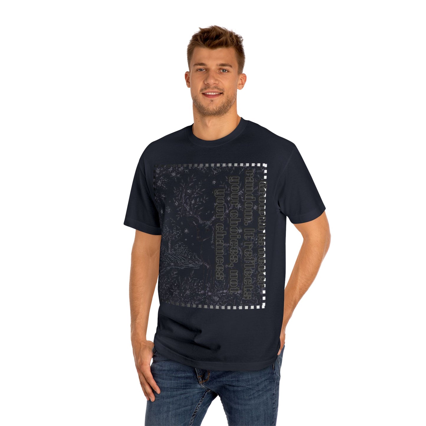 Whimsical Deer Unisex Classic Tee, Nature Lovers Shirt, Gift for Animal Enthusiasts, Eco-Friendly Fashion, Casual Wear