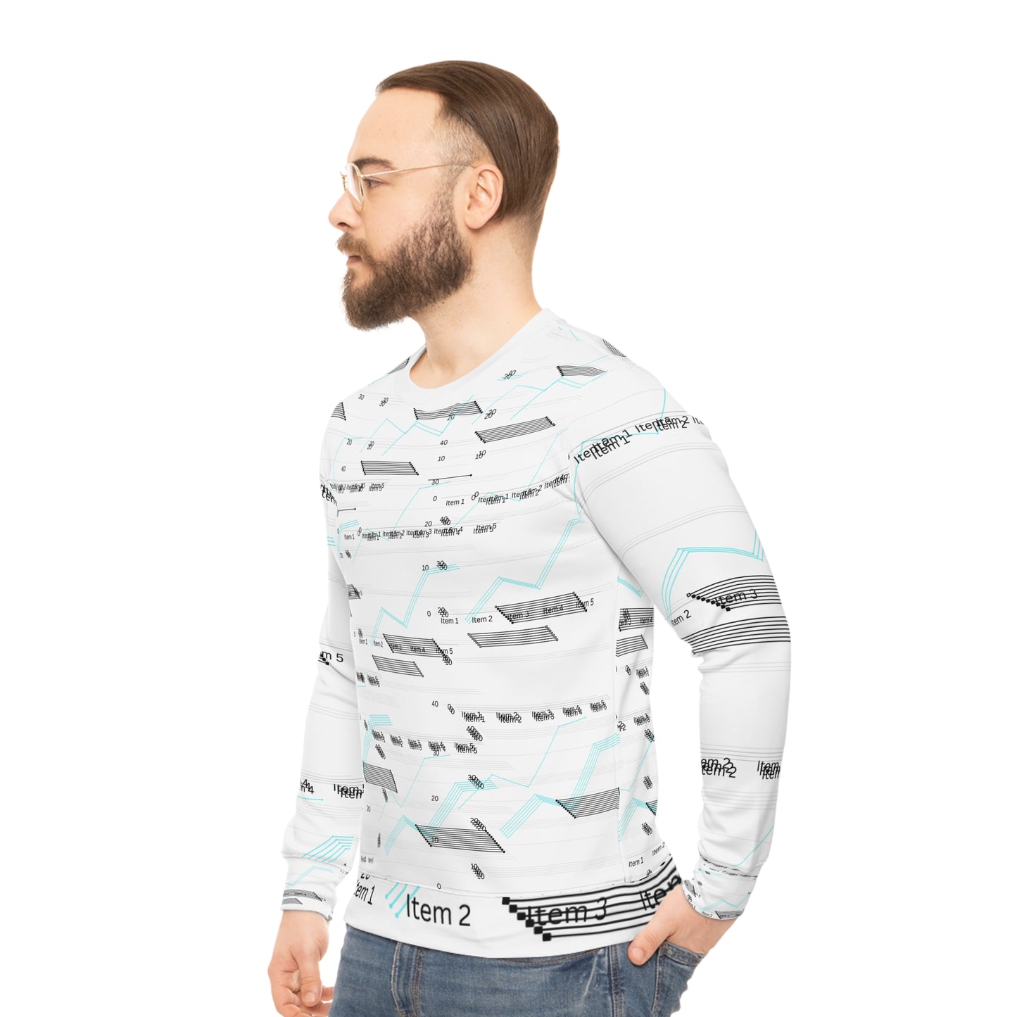 Modern Geometric Lightweight Sweatshirt, Trendy Sweatshirt, Casual Wear, Unique Gift for Her, Graphic Crewneck, Cozy Layering