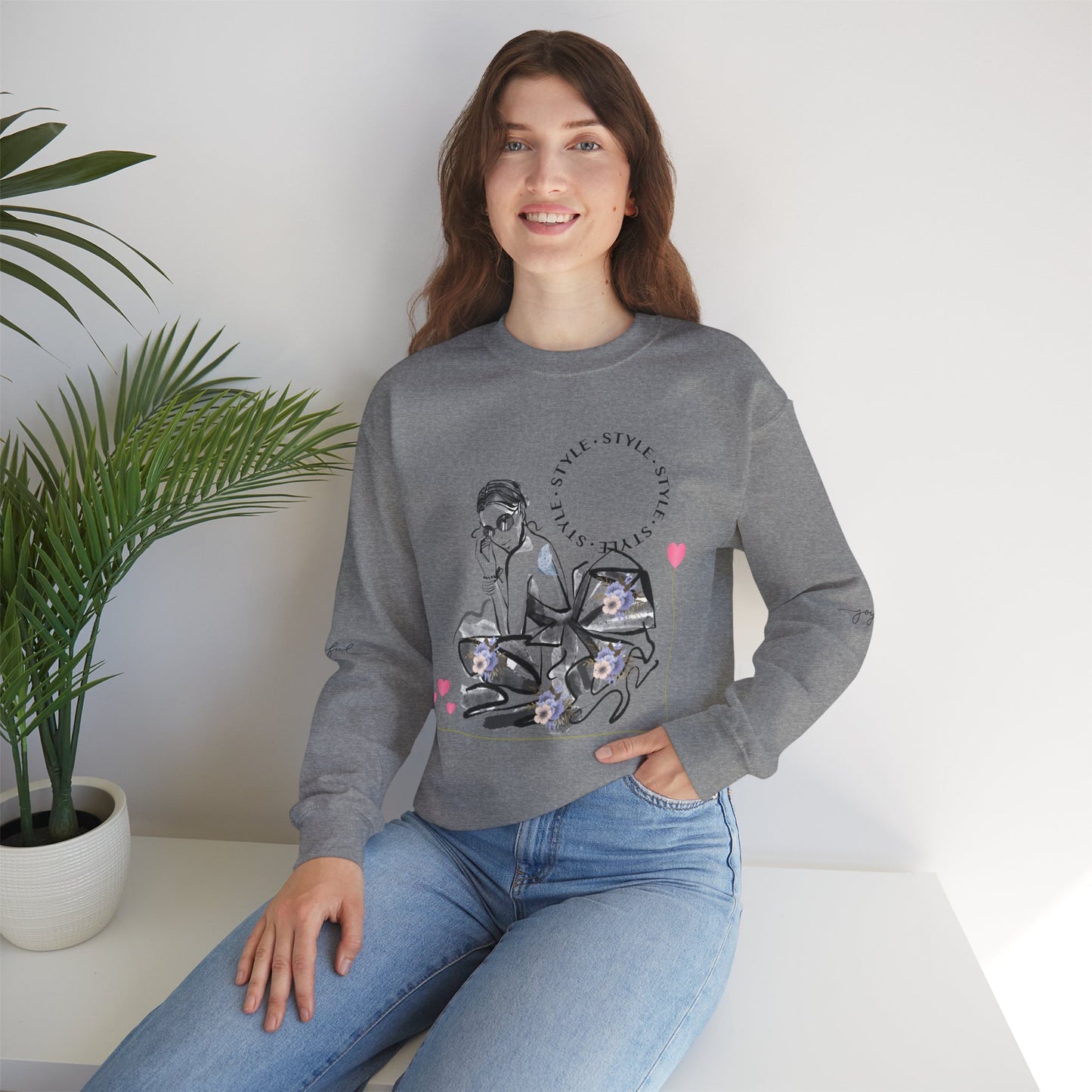 Chic Fashionista Crewneck Sweatshirt, Cozy Gift for Her, Perfect for Fashion Lovers, Trendy Sweatshirt, Stylish Casual Wear