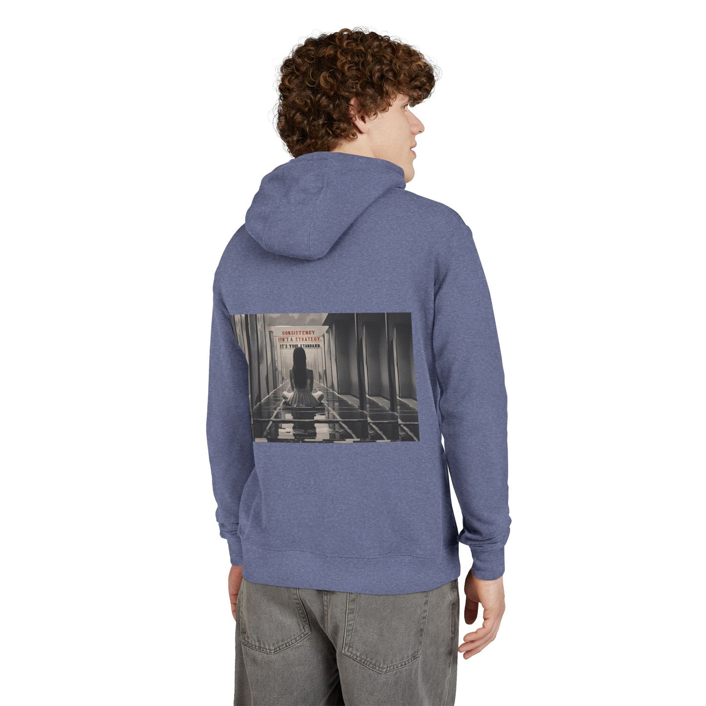 Chic Unisex French Terry Hoodie with Artistic Design, Cozy Streetwear, Ideal Gift for Art Lovers, Stylish Everyday Wear, Perfect for Autumn