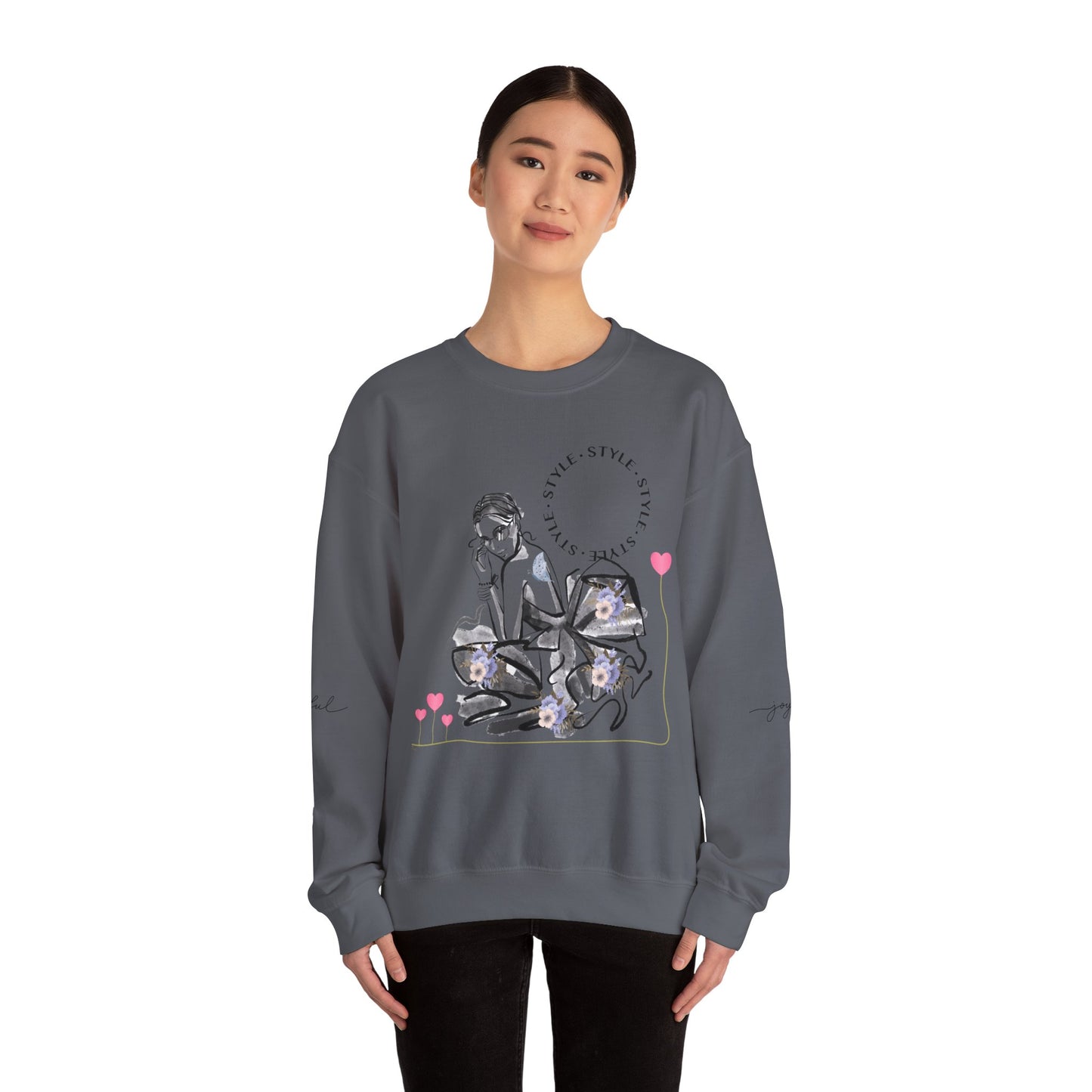 Chic Fashionista Crewneck Sweatshirt, Cozy Gift for Her, Perfect for Fashion Lovers, Trendy Sweatshirt, Stylish Casual Wear