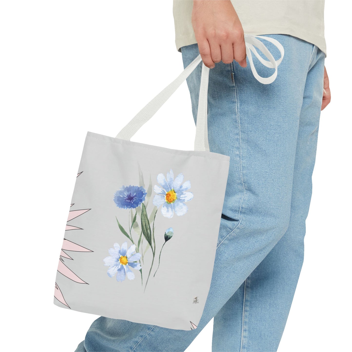 Charming Floral & Cute Bird Tote Bag, Eco-Friendly Shopping Bag, Great for Casual Outings, Gifts for Nature Lovers, Spring Accessories