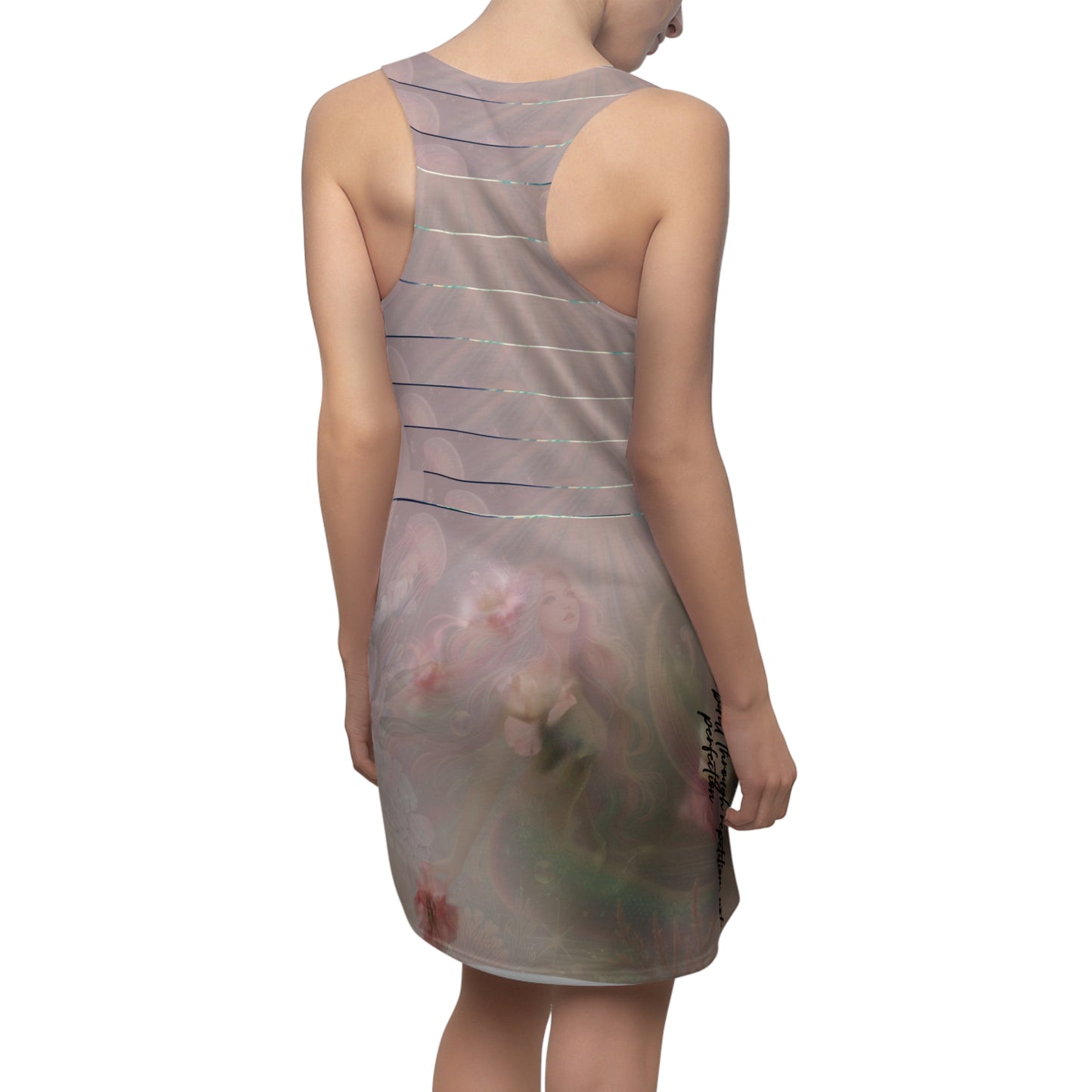 Women's Dress, Abstract Design Apparel, Artistic Sleeveless Dress, Creative Patterned Clothing, Unique Racerback Dress, Stylish Summer