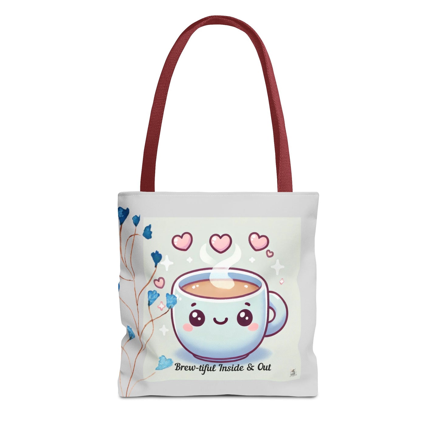 Cute Coffee Tote Bag, AOP Coffee Lover's Gift, Eco-Friendly Shopping Bag, Adorable Canvas Tote for Everyday Use, Heartfelt Design