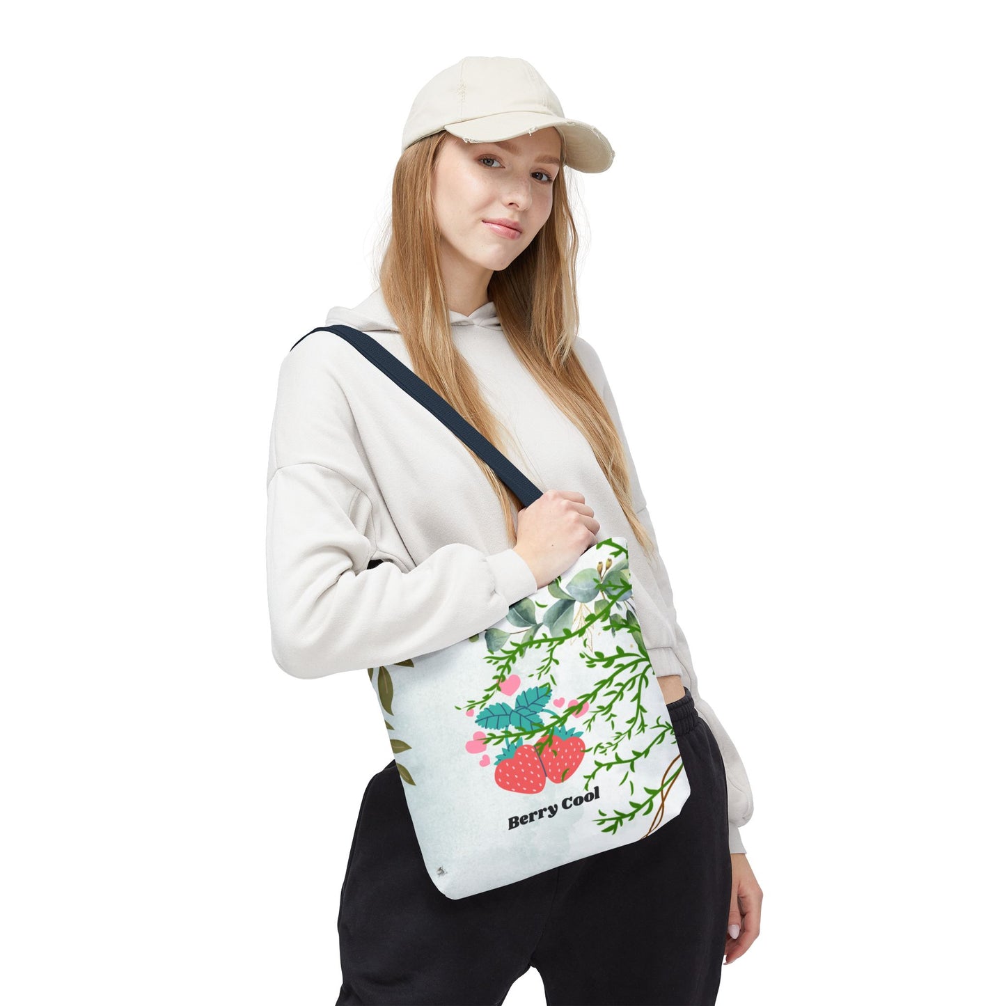 Berry Cool Tote Bag, Spring Fashion Accessory, Eco-Friendly Shopping Bag, Gift for Her, Floral Tote