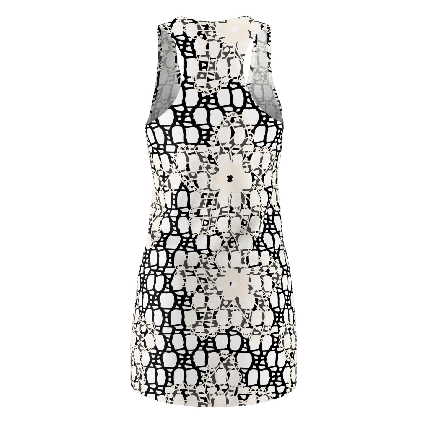 Chic Abstract Dress, Women's Racerback Dress, Stylish Sleeveless Dress, Modern Trendy Dress, Fashionable Cocktail Dress, Elegant Summer