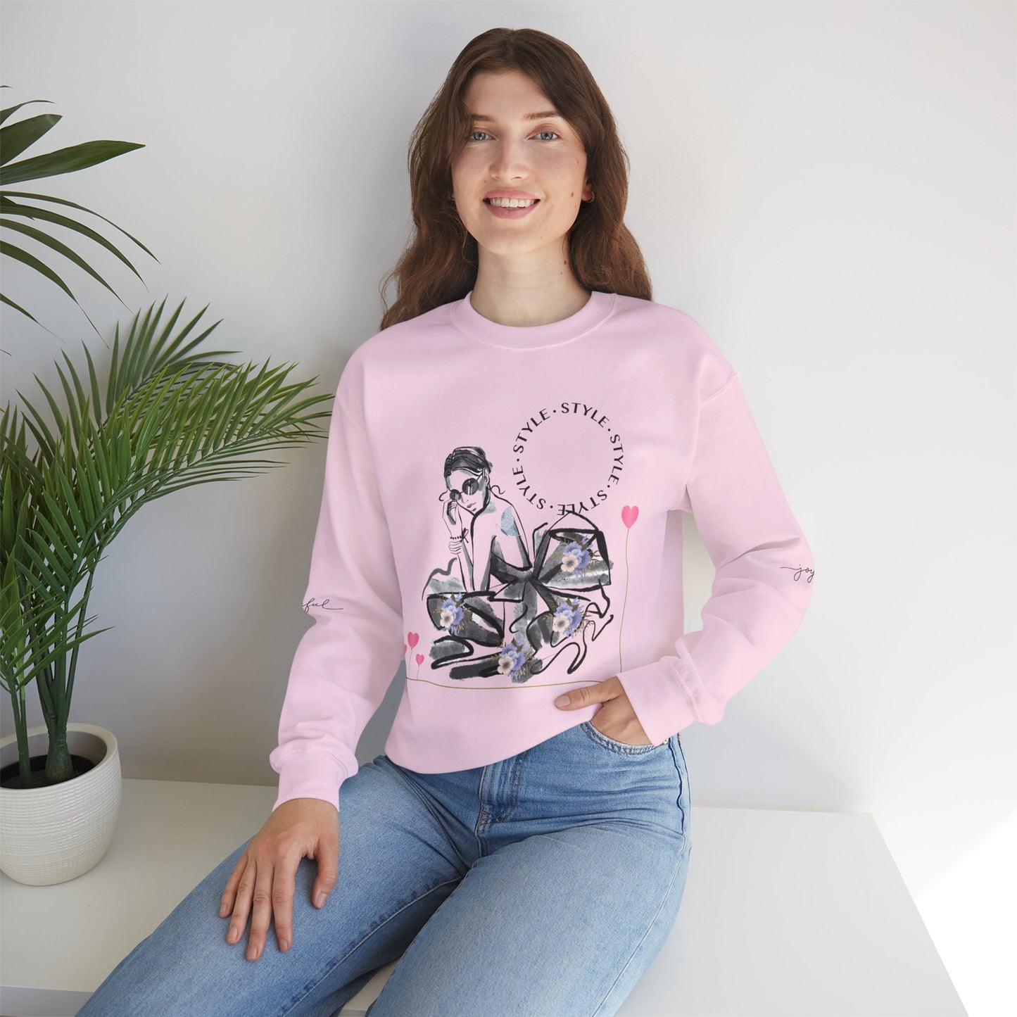 Chic Fashionista Crewneck Sweatshirt, Cozy Gift for Her, Perfect for Fashion Lovers, Trendy Sweatshirt, Stylish Casual Wear