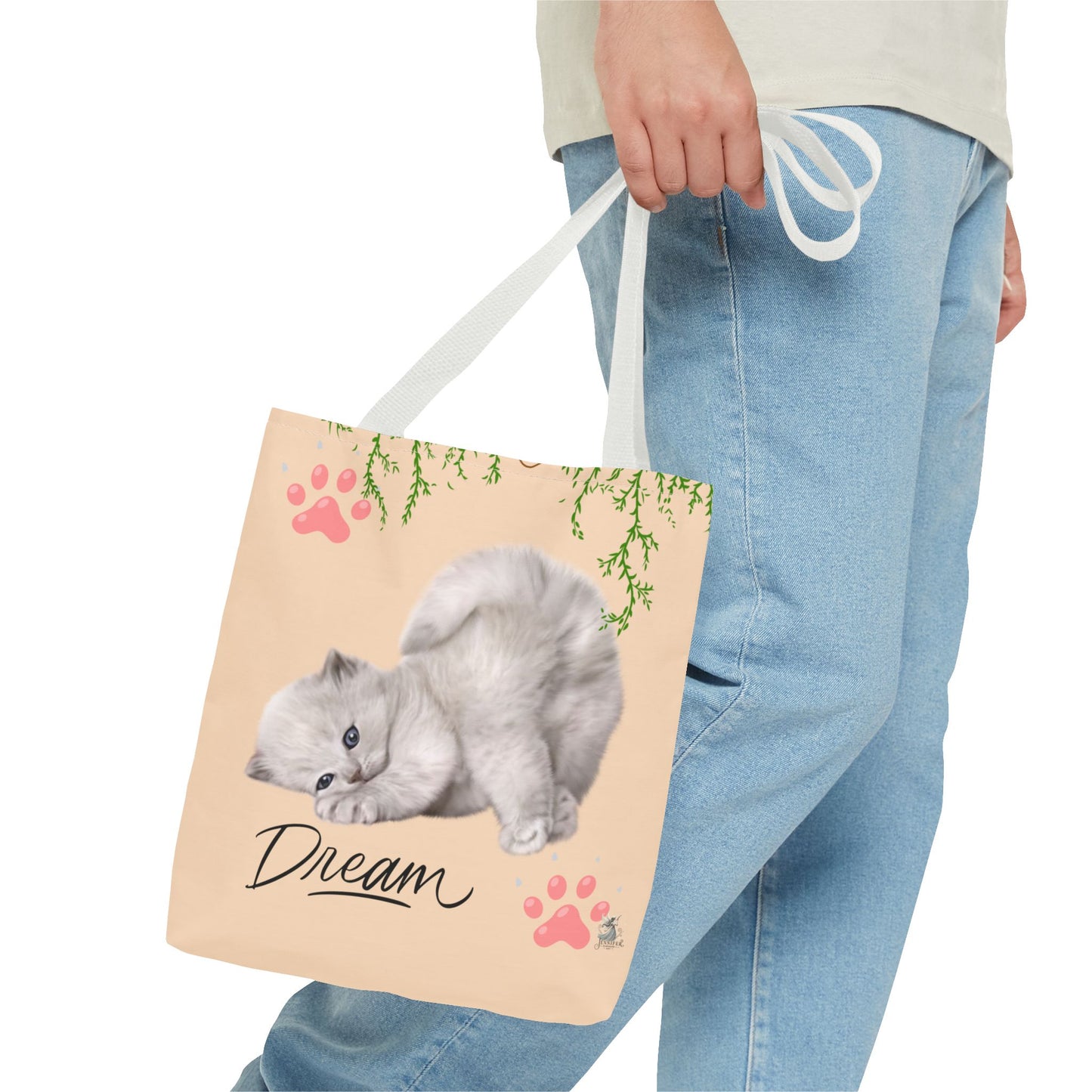 Dreamy Cat Tote Bag | Cute Pet Lover Gift | Stylish Eco-Friendly Tote | Paws & Whiskers Design | Everyday Use, Beach Bag, Shopping Bag