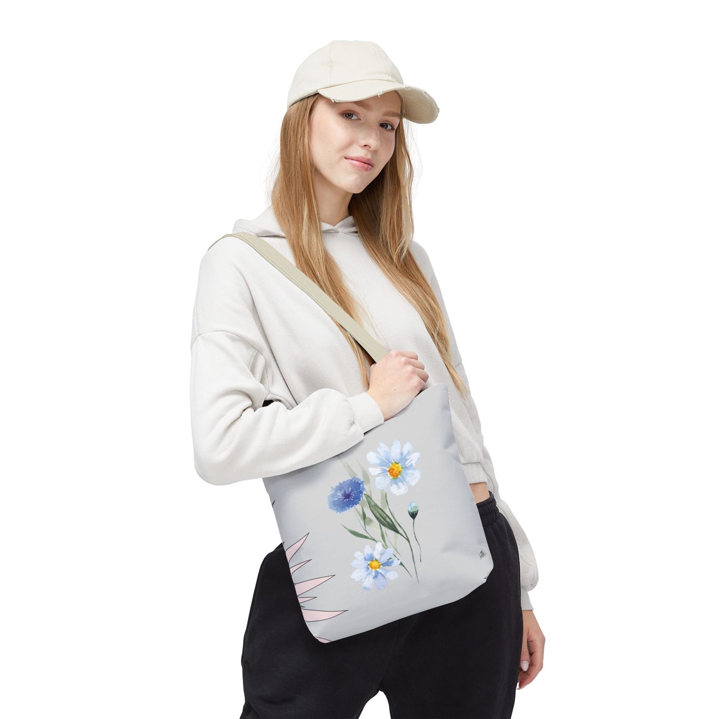 Charming Floral & Cute Bird Tote Bag, Eco-Friendly Shopping Bag, Great for Casual Outings, Gifts for Nature Lovers, Spring Accessories