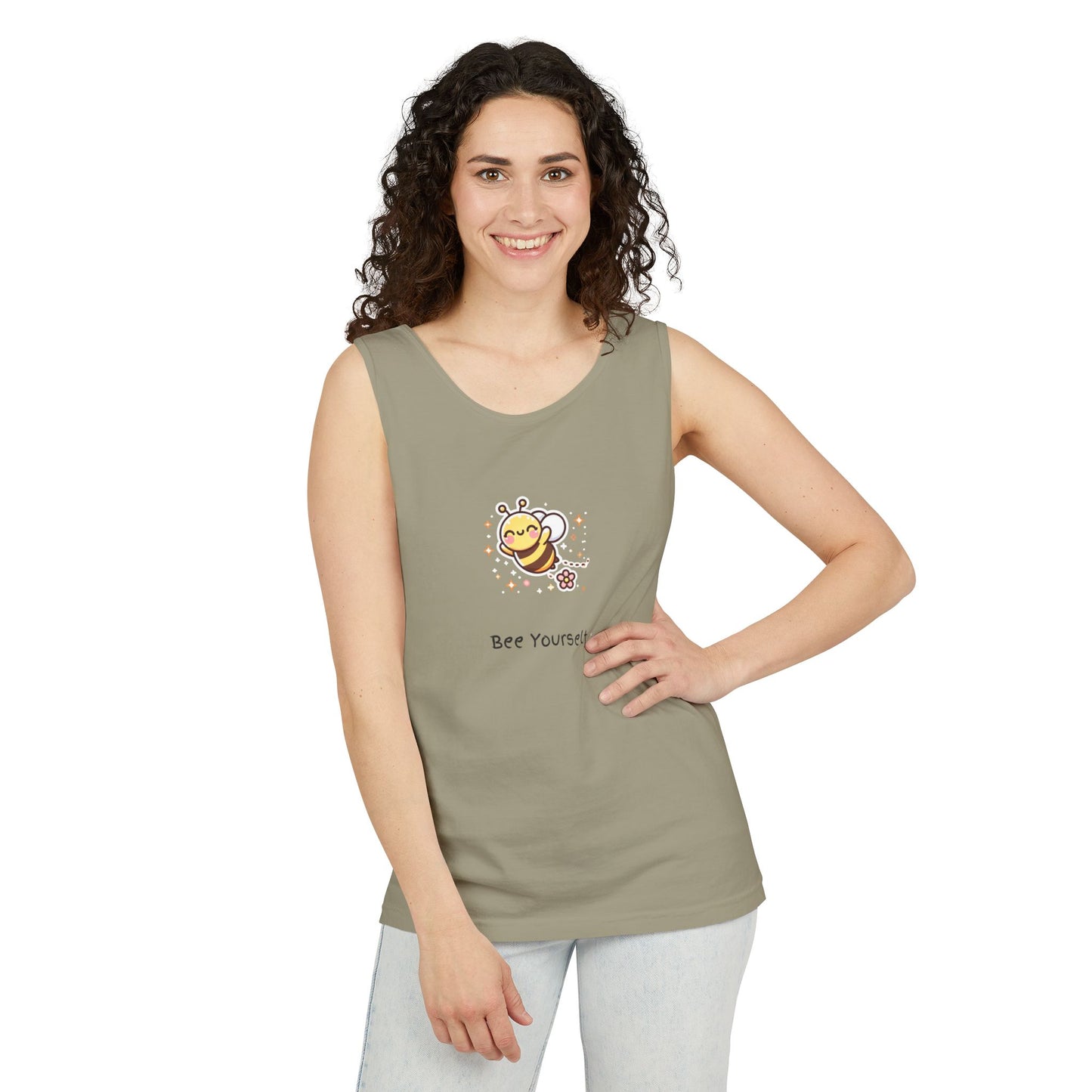 Bee Yourself Tank Top, Cute Bee Apparel, Summer Fashion, Unisex Summer Top, Gift for Nature Lovers, Bee Enthusiast Tank