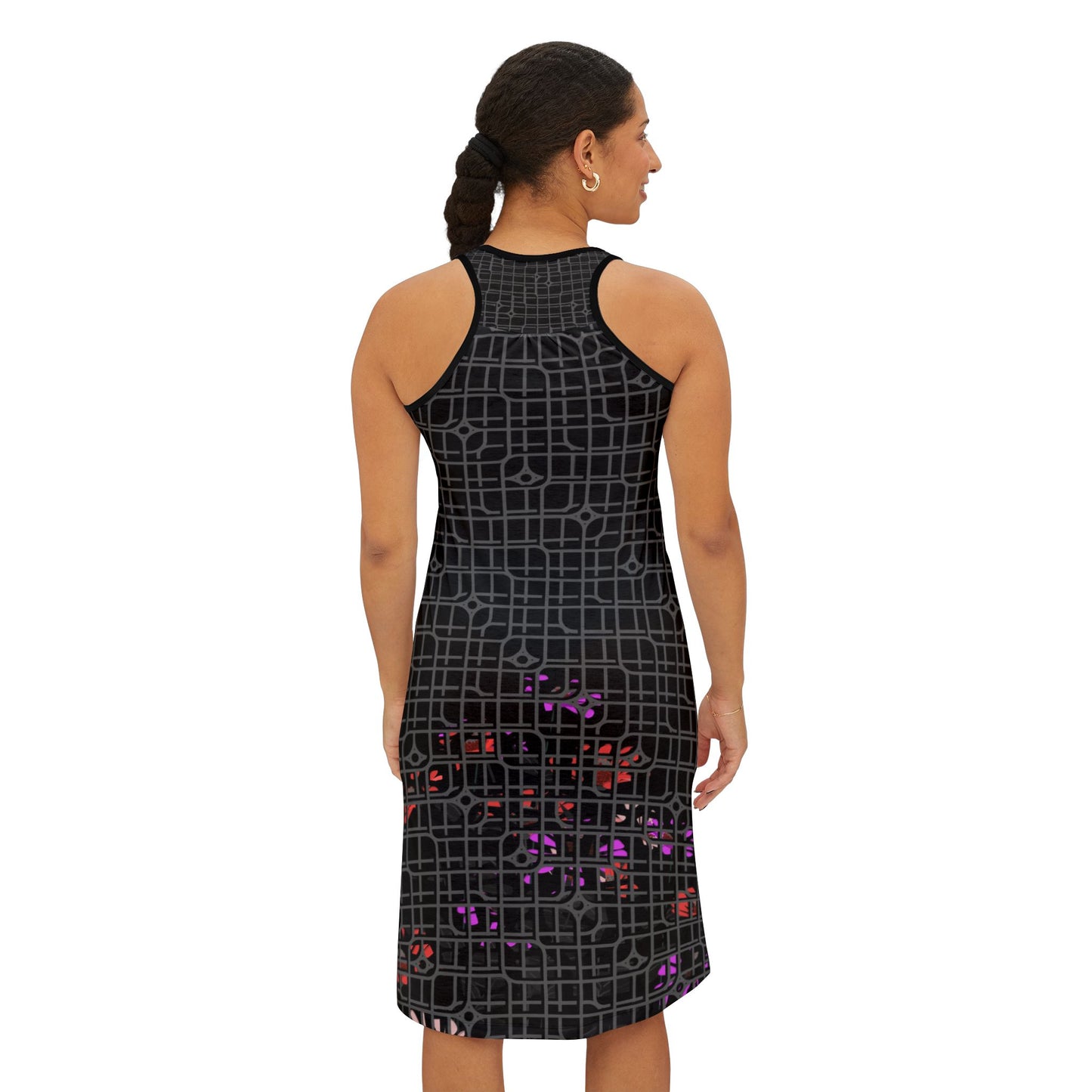 Women's Mountain Escape Racerback Dress, Summer Dress, AOP Dress, Nature Lover Dress, Vacation Outfit, Outdoor Adventure Dress