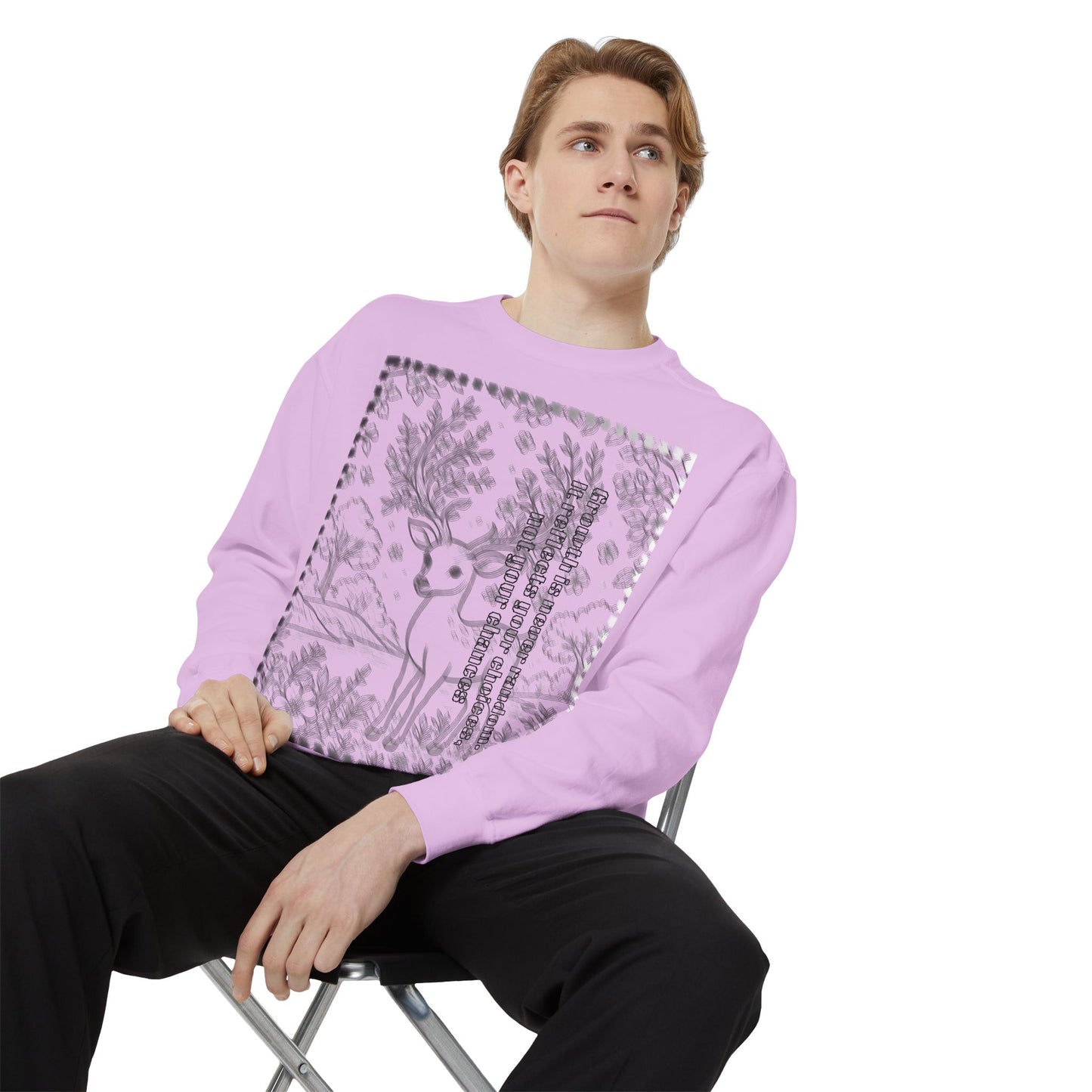 Stylish Unisex Sweatshirt with Deer Design, Cozy Autumn Loungewear, Gift for Him/Her, Perfect for Holidays, Nature Lovers
