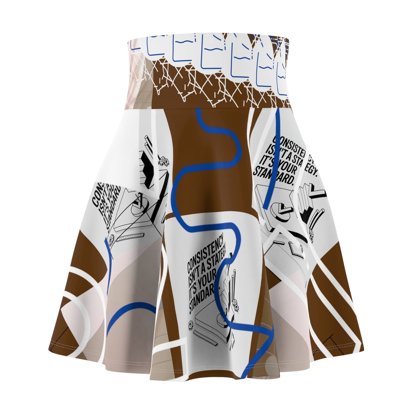Chic Women's Skater Skirt, Stylish Fashion Skirt, Trendy Casual Skirt, Graphic Print Skater, Unique Summer Outfit