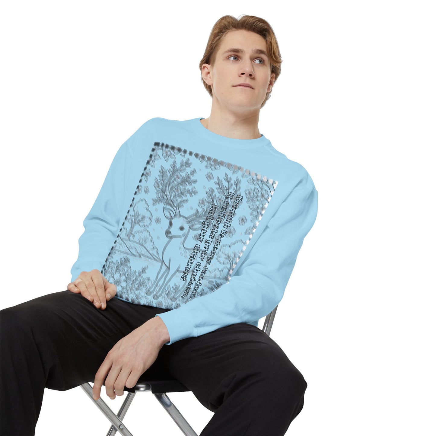 Stylish Unisex Sweatshirt with Deer Design, Cozy Autumn Loungewear, Gift for Him/Her, Perfect for Holidays, Nature Lovers