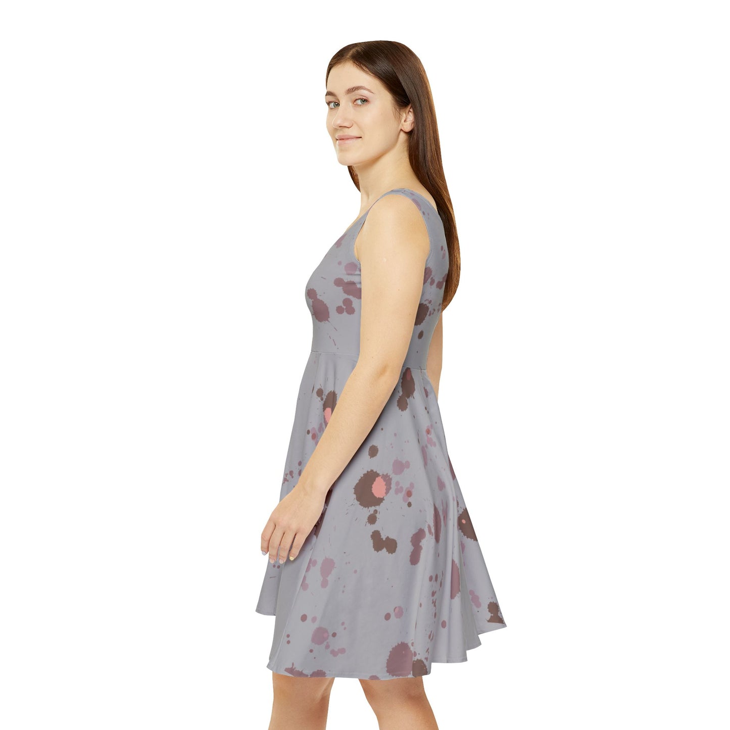Chic Women's Skater Dress, Trendy AOP Dress, Casual Summer Dress, Perfect for Parties, Stylish Everyday Outfit