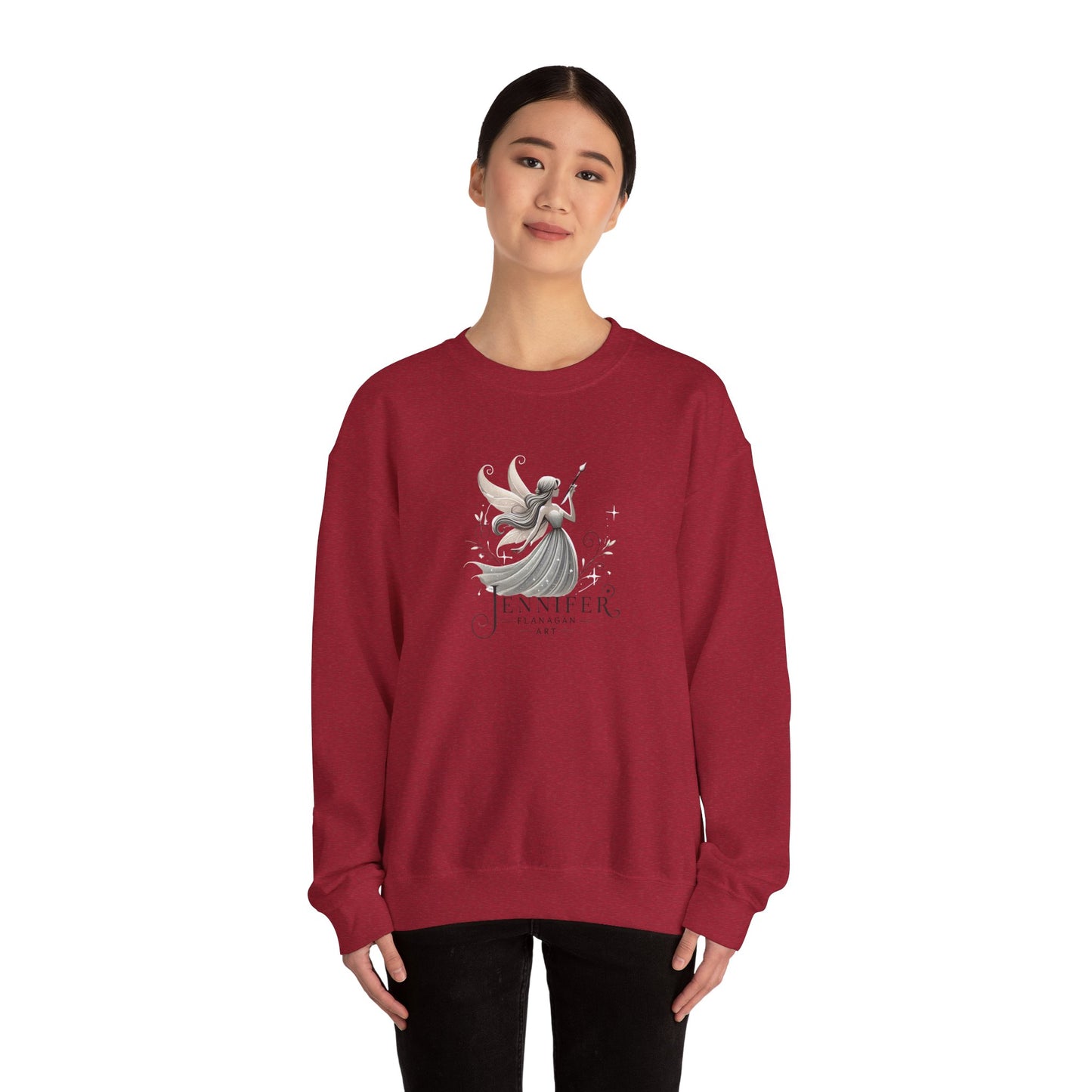 Whimsical Fairy Sweatshirt, Personalized Gift, Cozy Unisex Crewneck, Fantasy Themed Apparel, Unique Artwear, Perfect for Birthdays