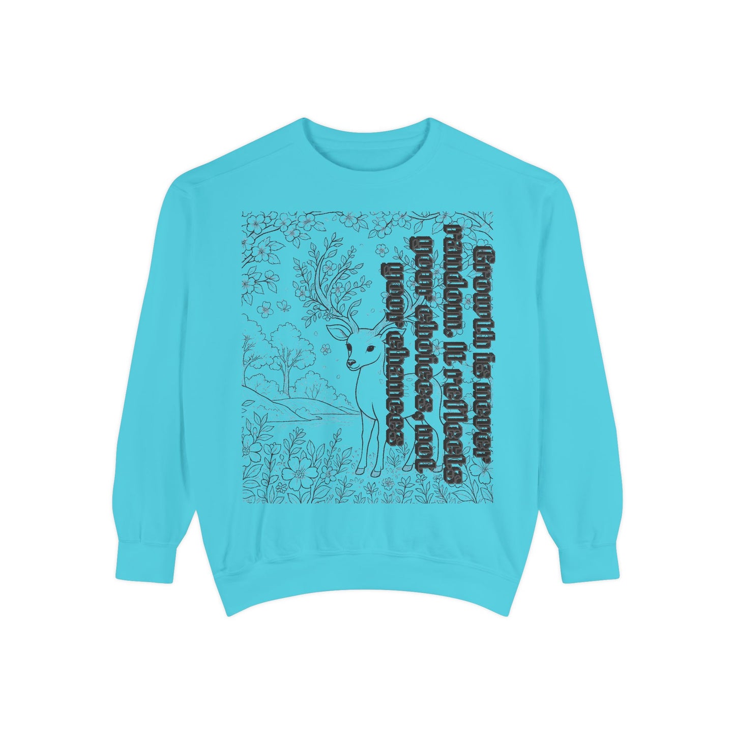 Whimsical Deer Sweatshirt | Cozy Casual Wear, Gift for Nature Lovers, Fall Fashion, Unique Artwork, Unisex Style