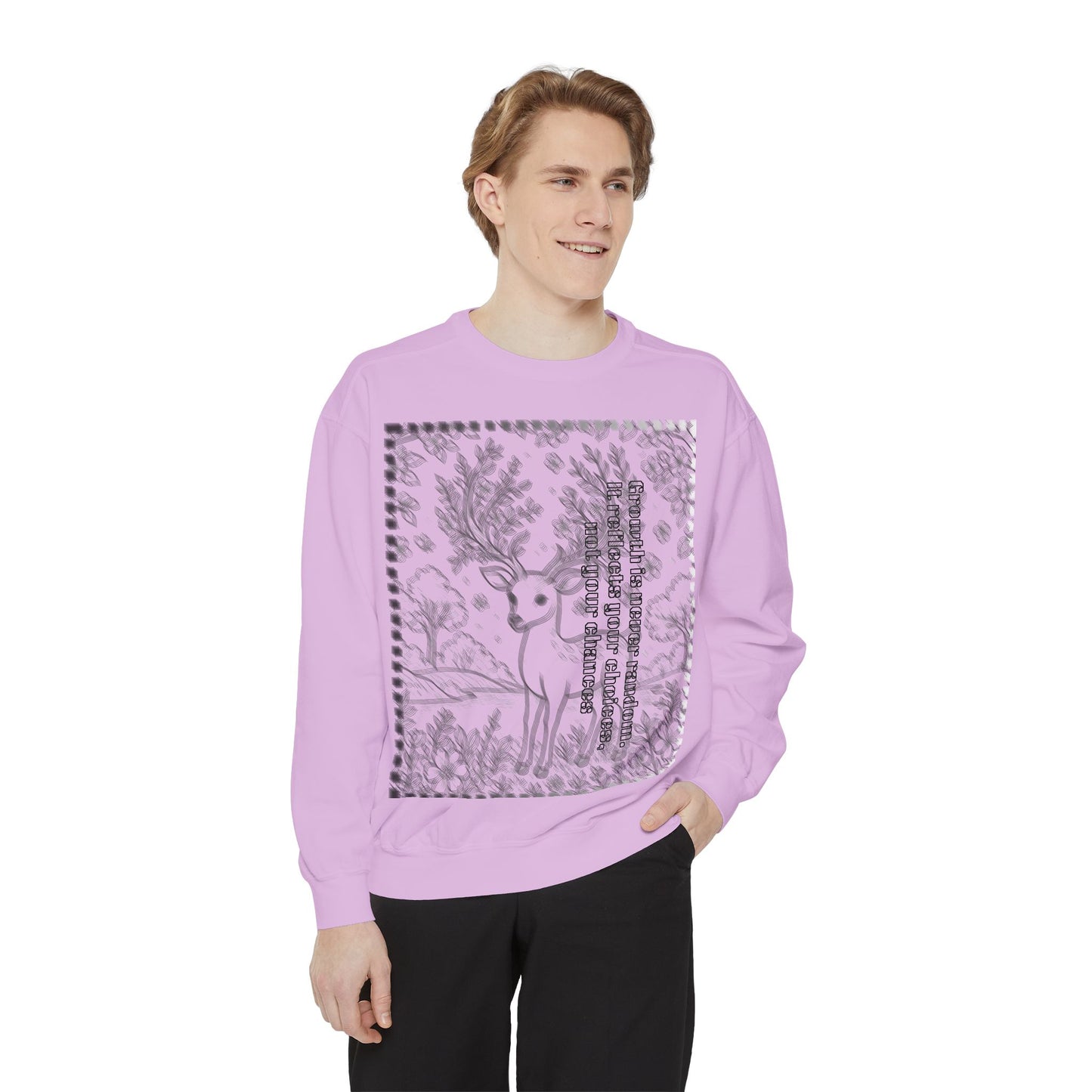 Stylish Unisex Sweatshirt with Deer Design, Cozy Autumn Loungewear, Gift for Him/Her, Perfect for Holidays, Nature Lovers