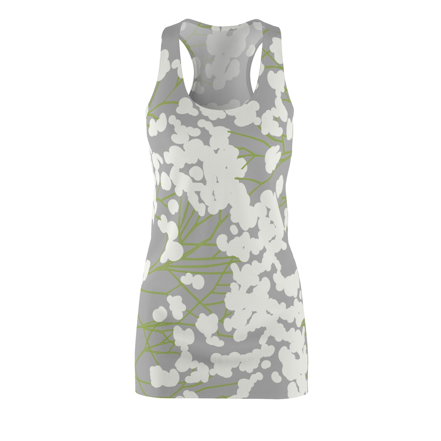 Chic Summer Floral Racerback Dress, Casual Dress, Beach Wear, Spring Fashion, Travel Outfit, Boho Style