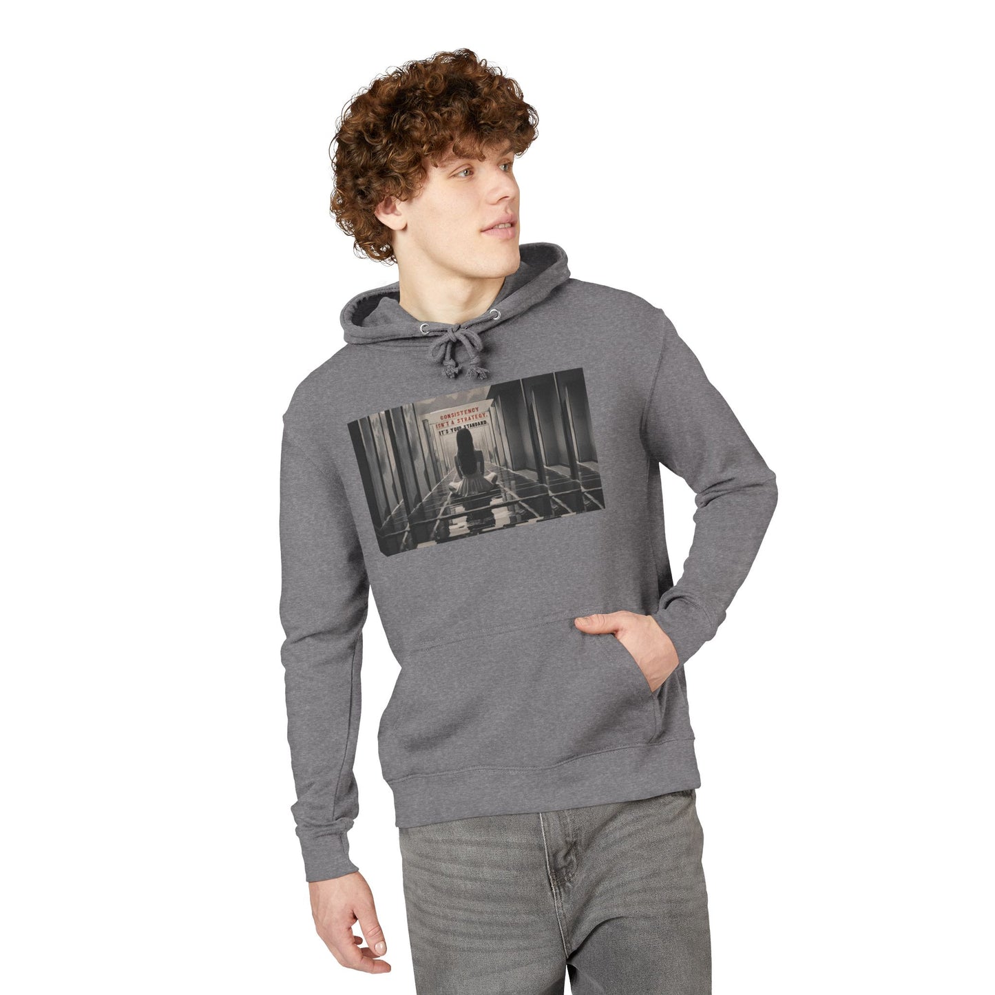 Chic Unisex French Terry Hoodie with Artistic Design, Cozy Streetwear, Ideal Gift for Art Lovers, Stylish Everyday Wear, Perfect for Autumn