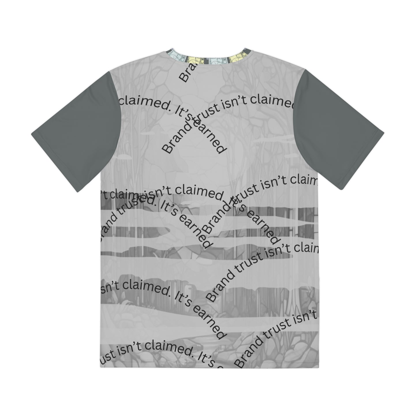 Stylish AOP Men's Polyester Tee with Inspirational Quote: Perfect for Casual Outings, Themed Parties, Gifts, & More