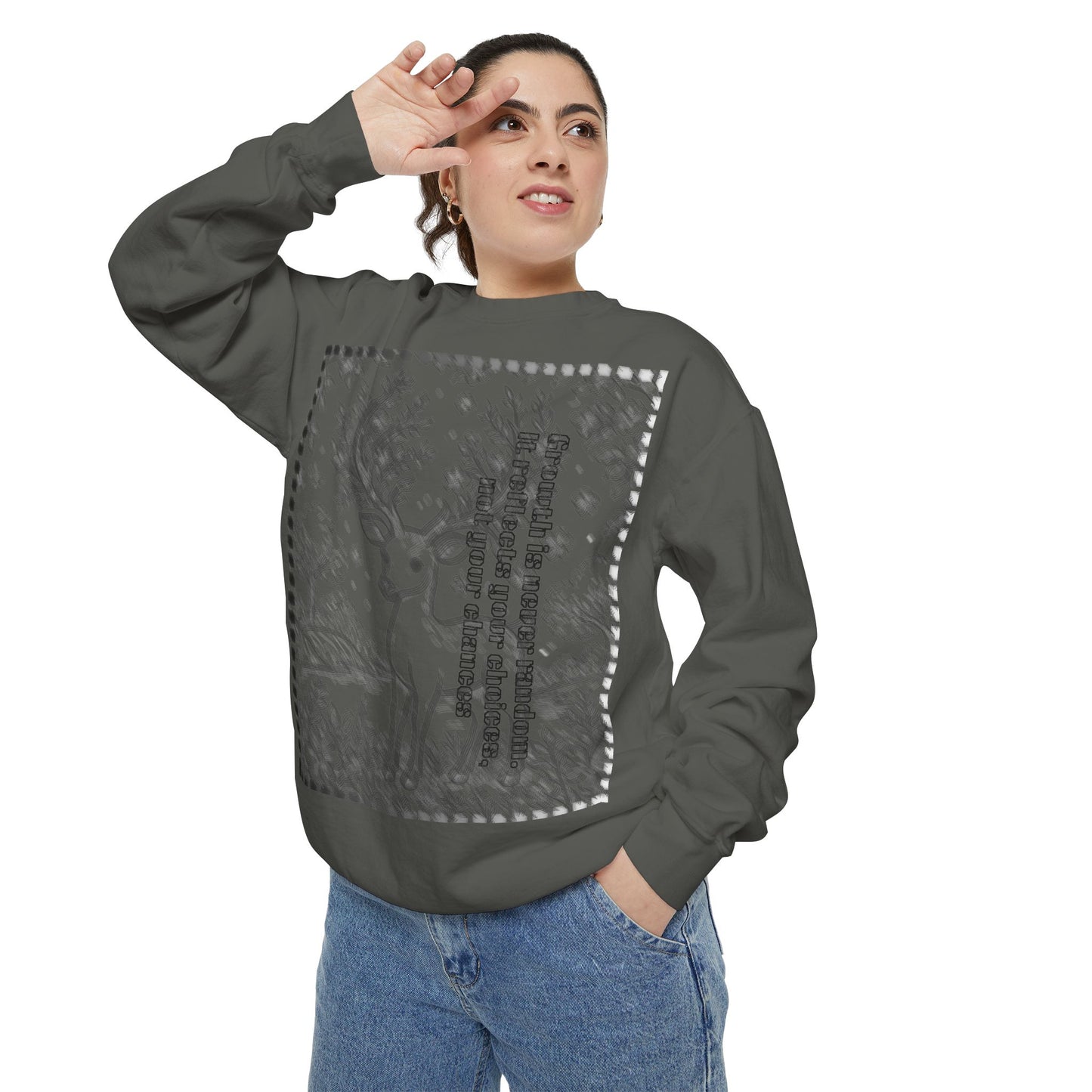 Stylish Unisex Sweatshirt with Deer Design, Cozy Autumn Loungewear, Gift for Him/Her, Perfect for Holidays, Nature Lovers
