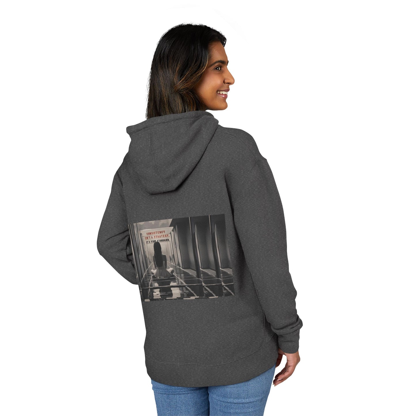 Chic Unisex French Terry Hoodie with Artistic Design, Cozy Streetwear, Ideal Gift for Art Lovers, Stylish Everyday Wear, Perfect for Autumn