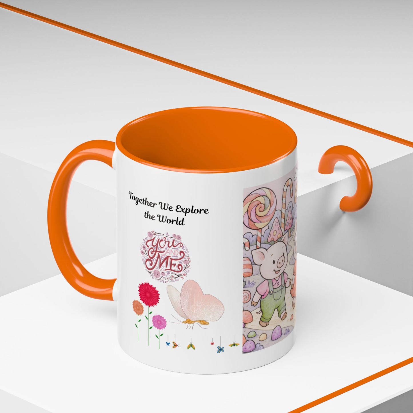 Cute Illustrative Coffee Mug for Kids, Whimsical Pig Design, Perfect Gift for Birthdays, Holidays, Tea Lovers, Home Decor