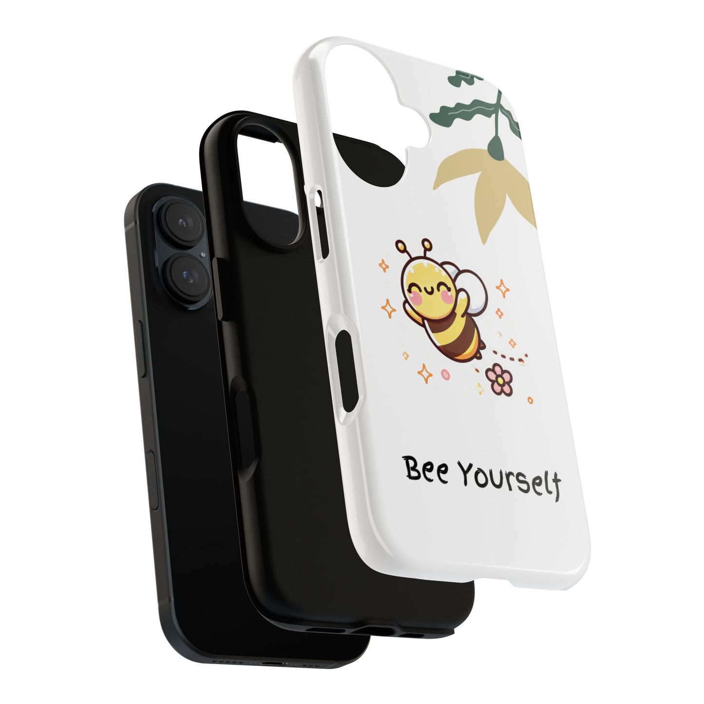Cute Bee Phone Case - Bee Yourself Design, Tough Cases for Gifts, Cute Accessories, Nature Lovers, Phone Protection