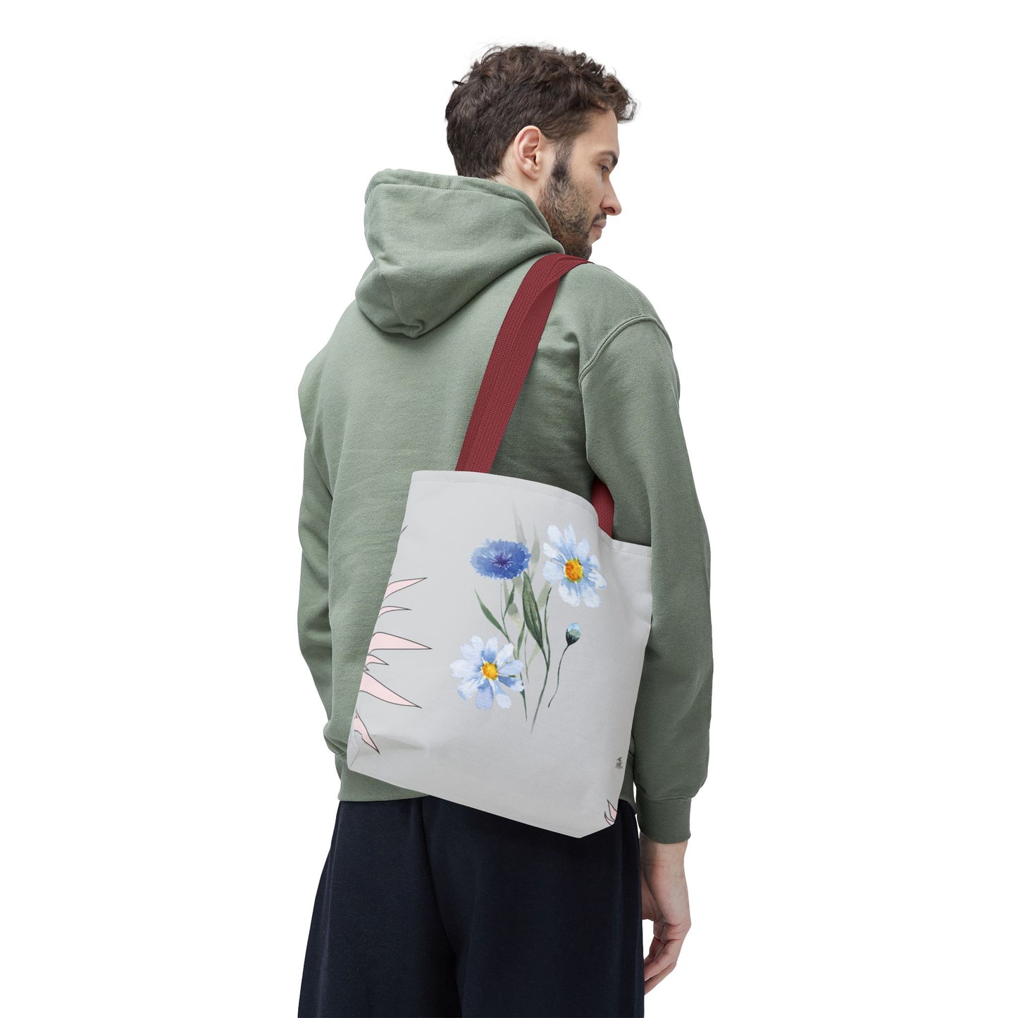 Charming Floral & Cute Bird Tote Bag, Eco-Friendly Shopping Bag, Great for Casual Outings, Gifts for Nature Lovers, Spring Accessories