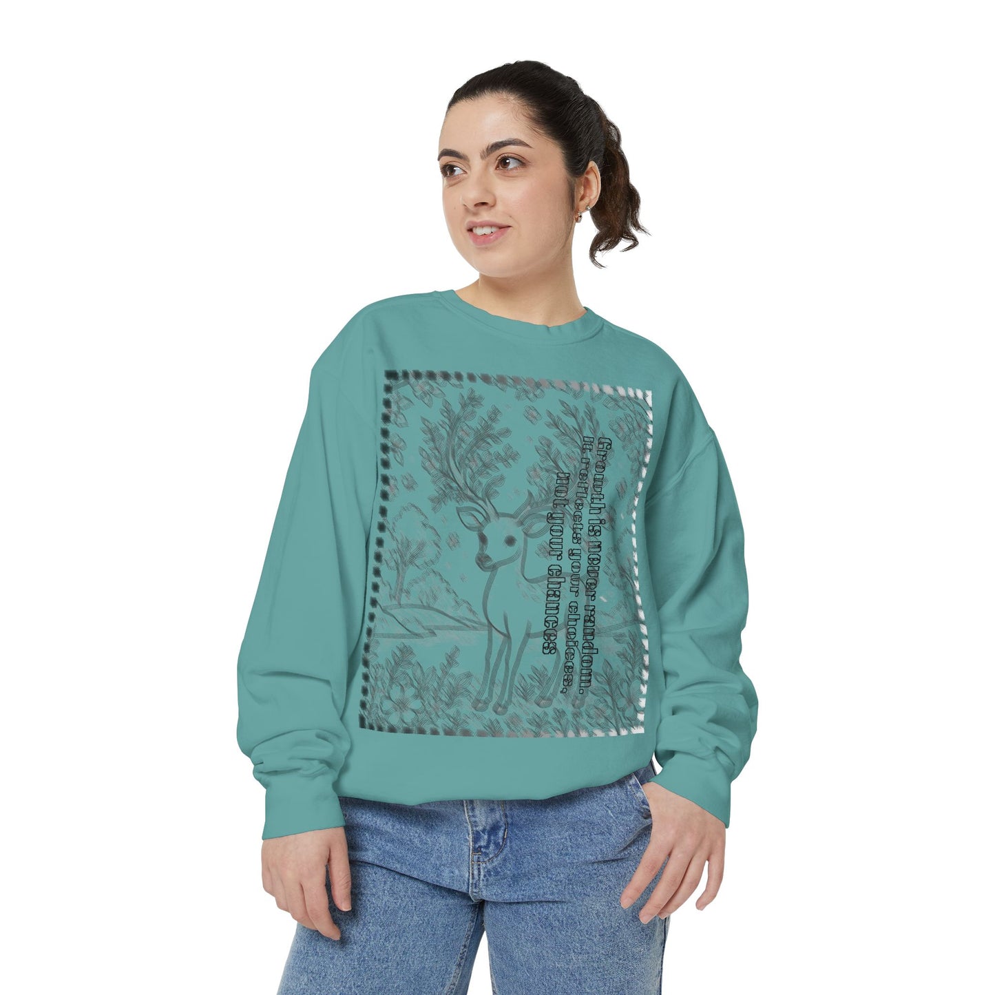 Stylish Unisex Sweatshirt with Deer Design, Cozy Autumn Loungewear, Gift for Him/Her, Perfect for Holidays, Nature Lovers