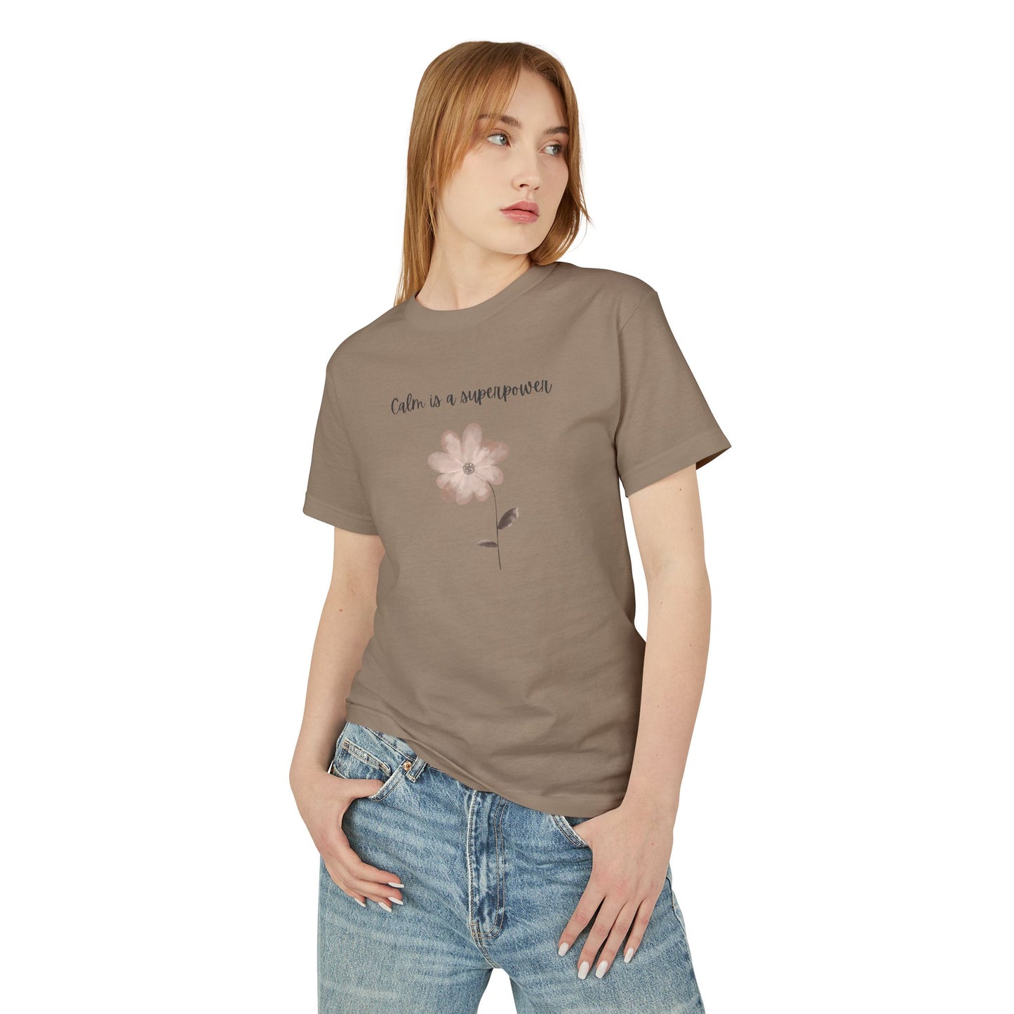 Calm is a Superpower Tee - Unisex Heavyweight Cotton T-Shirt for Relaxation, Mindfulness, Self-Care, Gift for Friends, Casual Wear