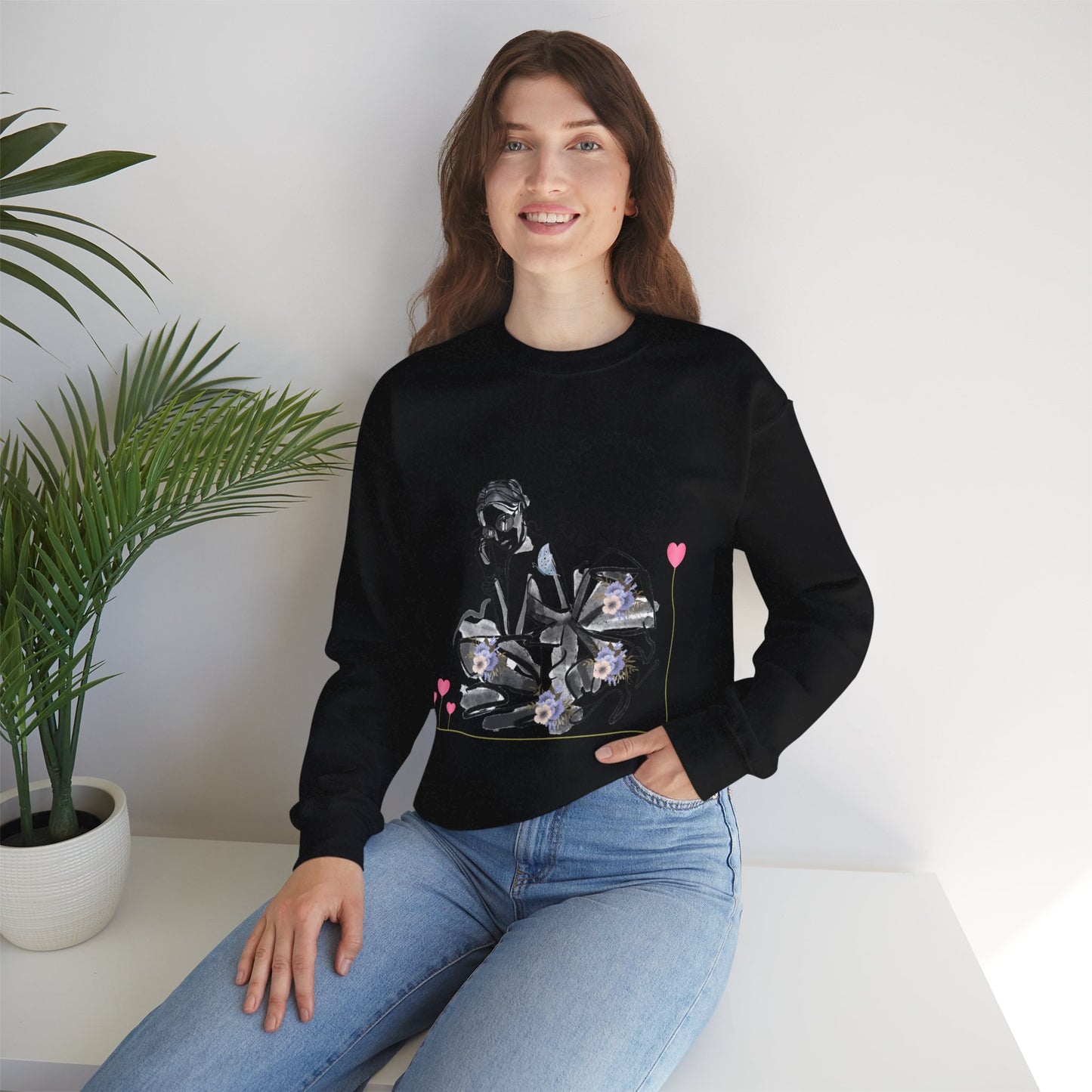 Chic Fashionista Crewneck Sweatshirt, Cozy Gift for Her, Perfect for Fashion Lovers, Trendy Sweatshirt, Stylish Casual Wear