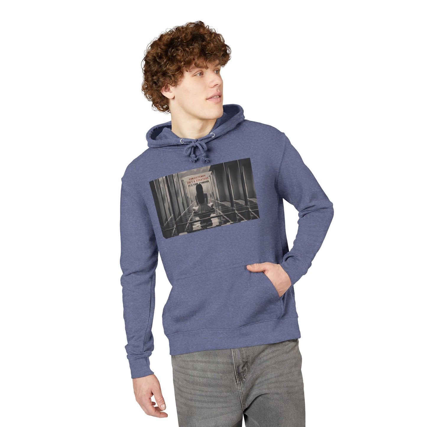 Chic Unisex French Terry Hoodie with Artistic Design, Cozy Streetwear, Ideal Gift for Art Lovers, Stylish Everyday Wear, Perfect for Autumn